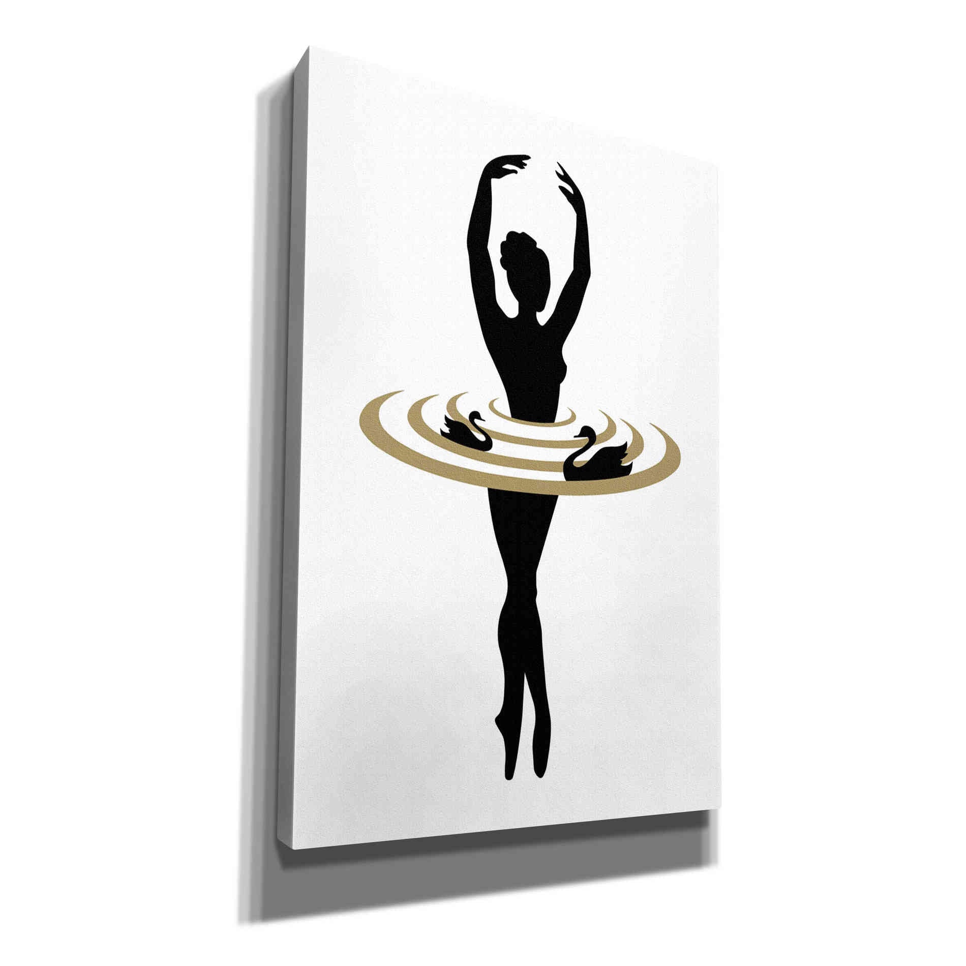 'The Black Swan' by Cesare Bellassai, Canvas Wall Art,12x18x1.1x0,18x26x1.1x0,26x40x1.74x0,40x60x1.74x0