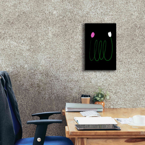 Image of 'Two Tulips' by Cesare Bellassai, Canvas Wall Art,12 x 18