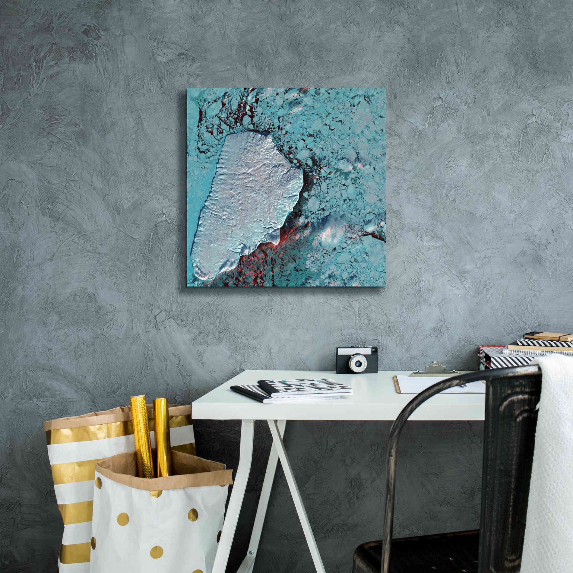 'Earth as Art: Akpatok Island' Canvas Wall Art,18 x 18