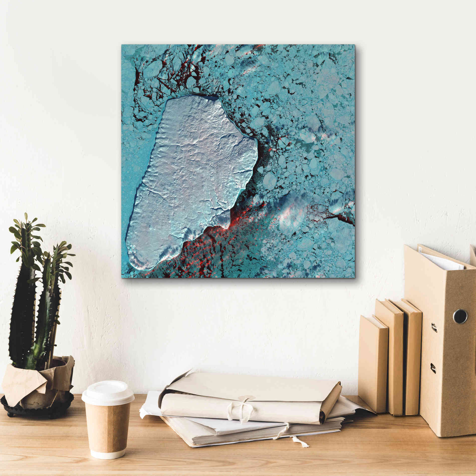 'Earth as Art: Akpatok Island' Canvas Wall Art,18 x 18