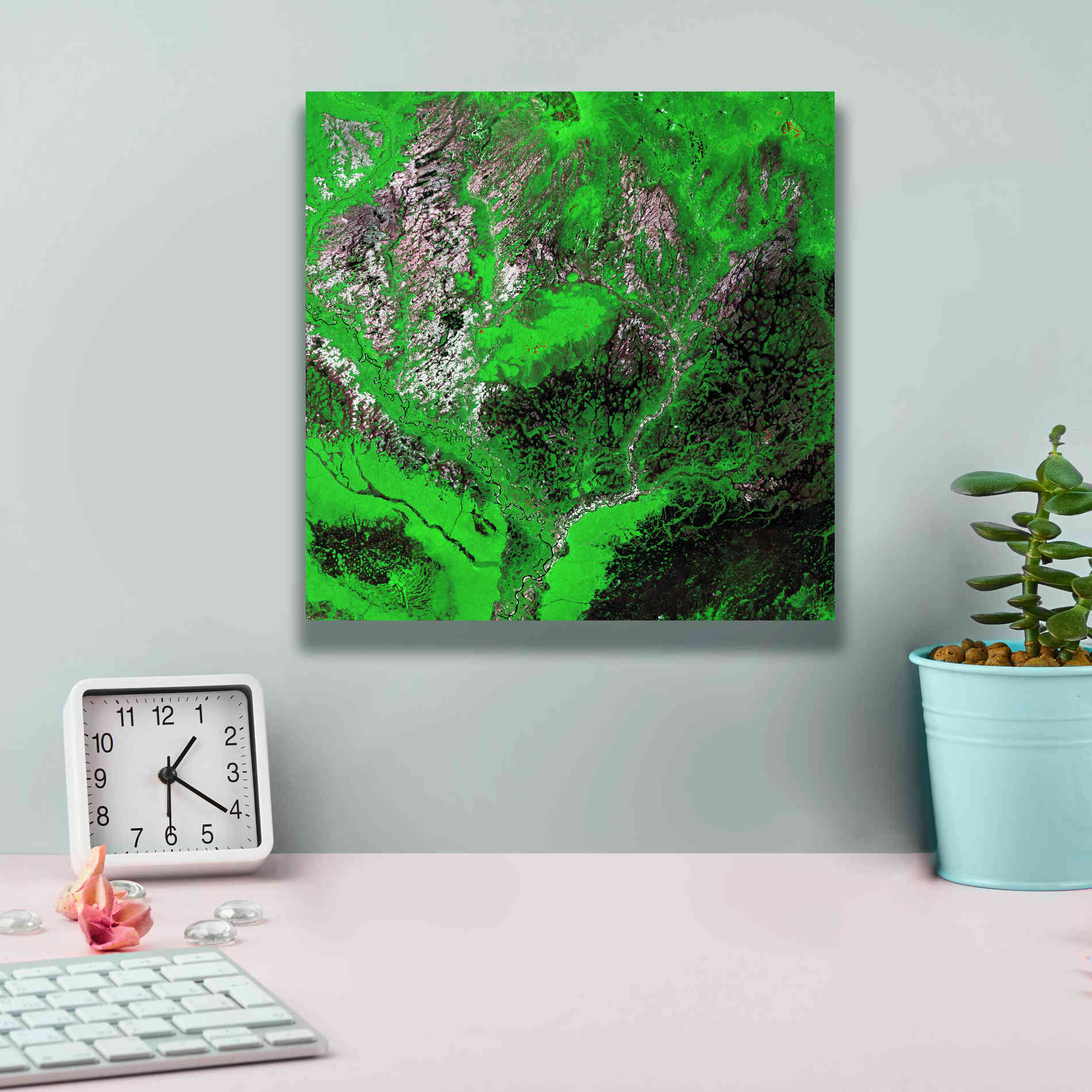 'Earth as Art: Araca River' Canvas Wall Art,12 x 12