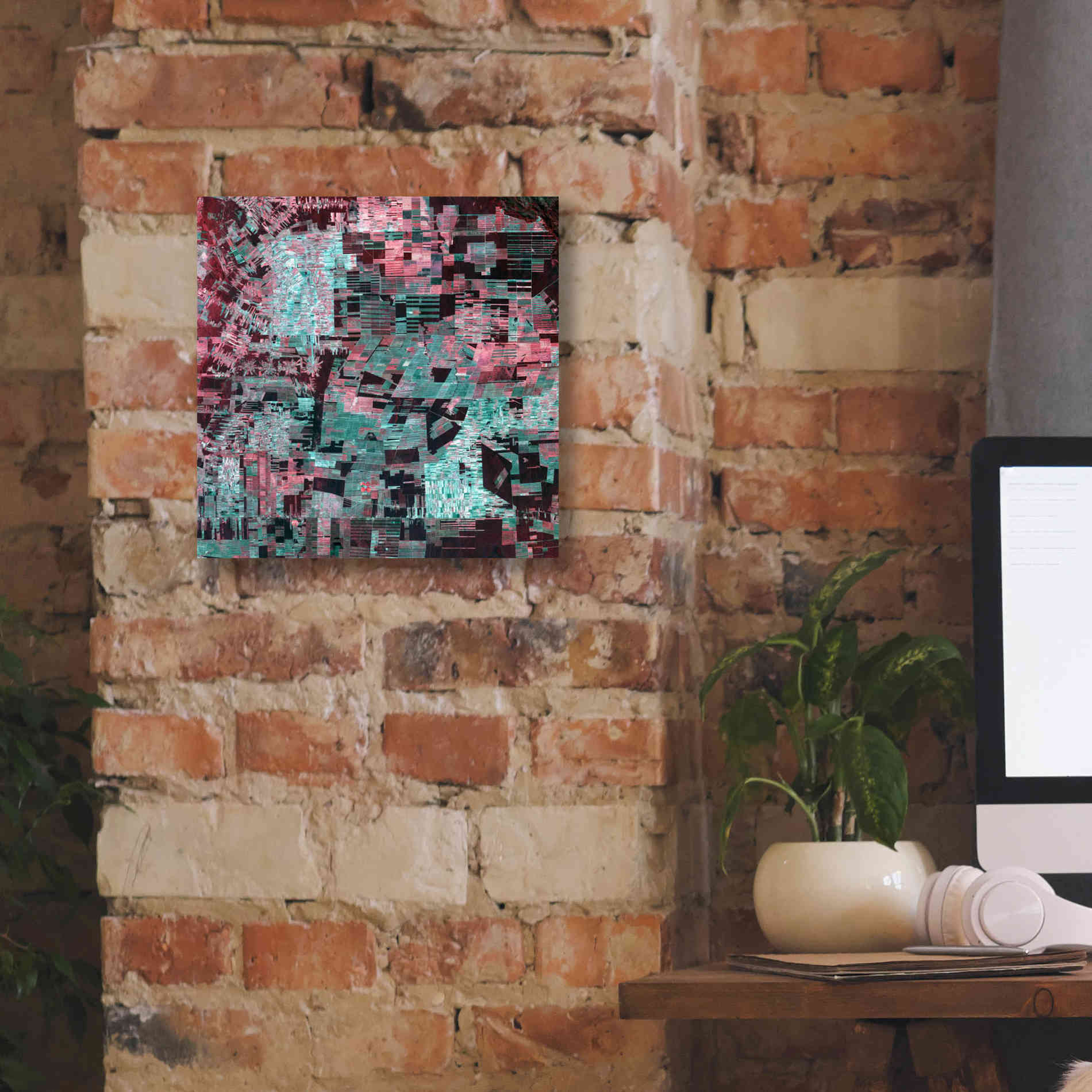 'Earth as Art: Bolivia Deforestation' Canvas Wall Art,12 x 12