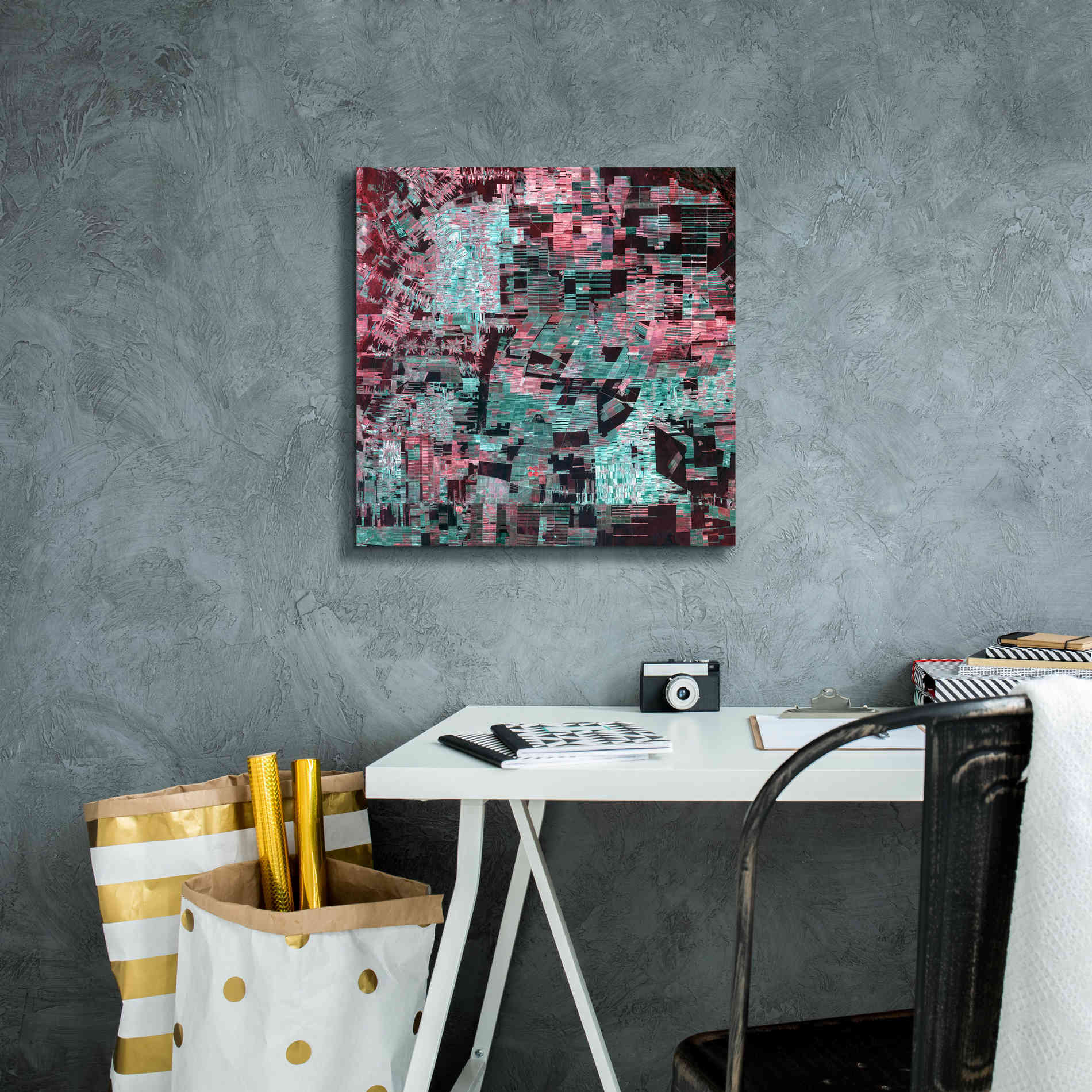 'Earth as Art: Bolivia Deforestation' Canvas Wall Art,18 x 18