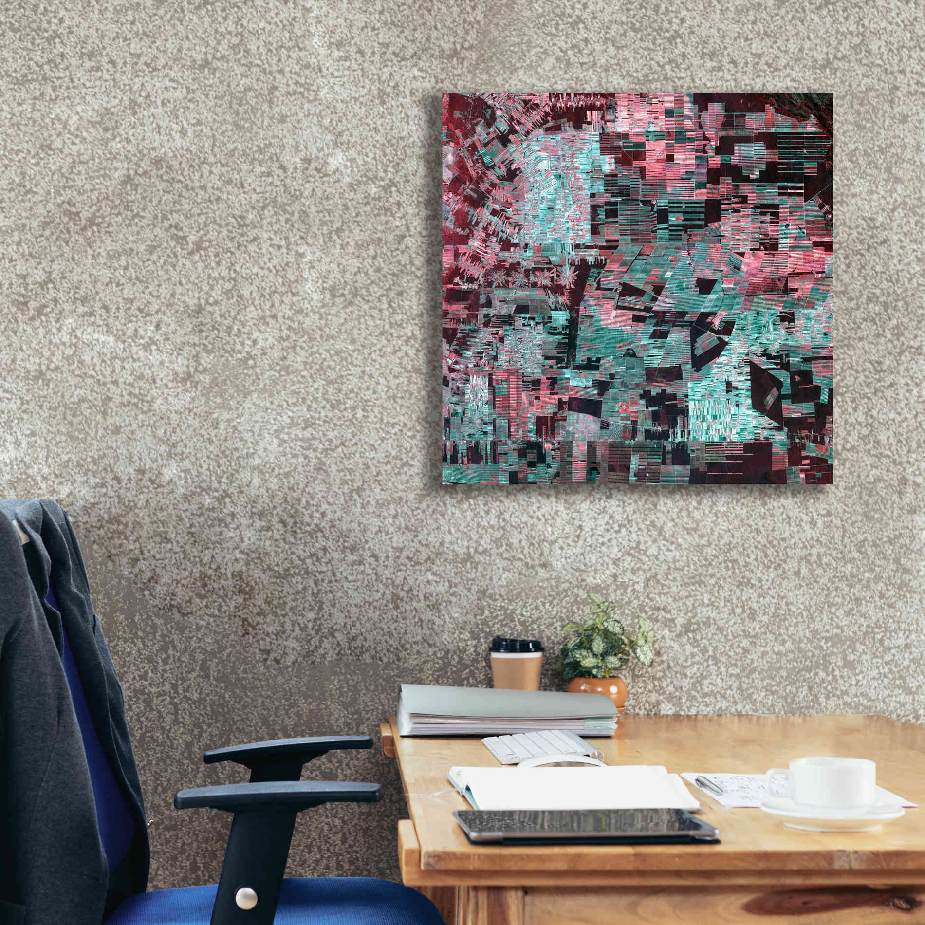 'Earth as Art: Bolivia Deforestation' Canvas Wall Art,26 x 26