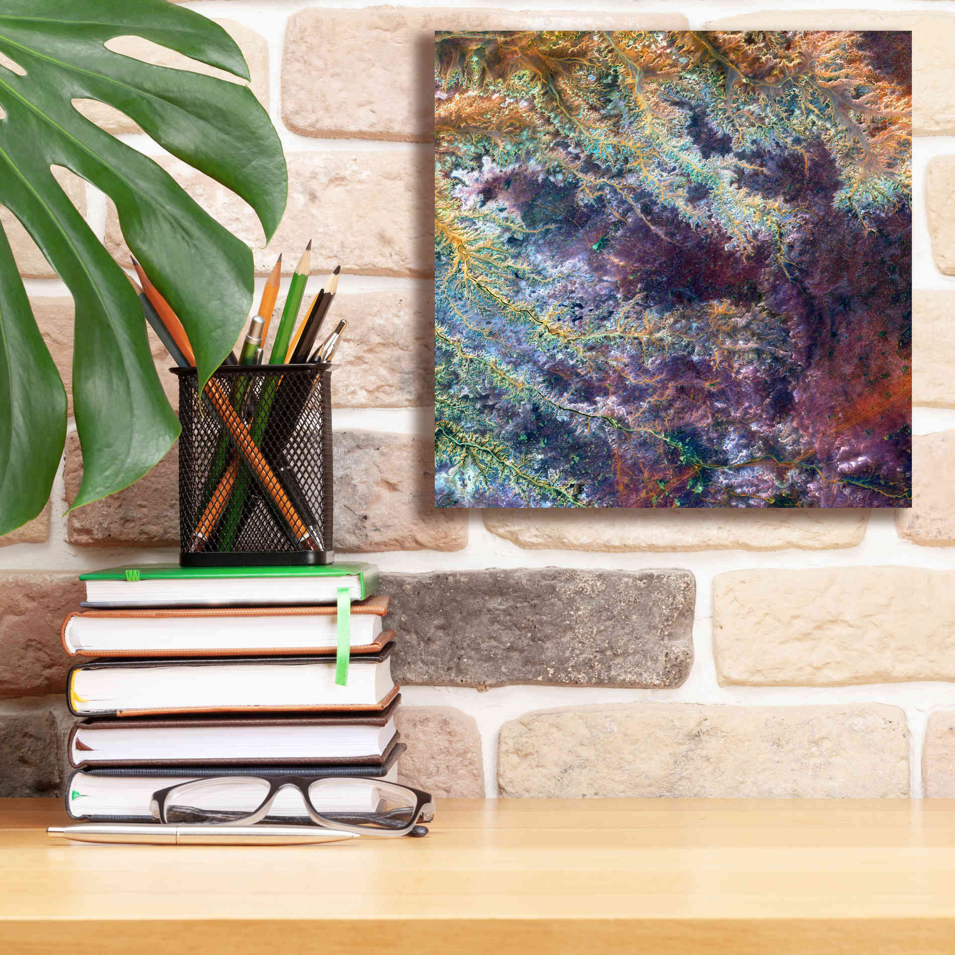 'Earth as Art: Ghadamis River' Canvas Wall Art,12 x 12