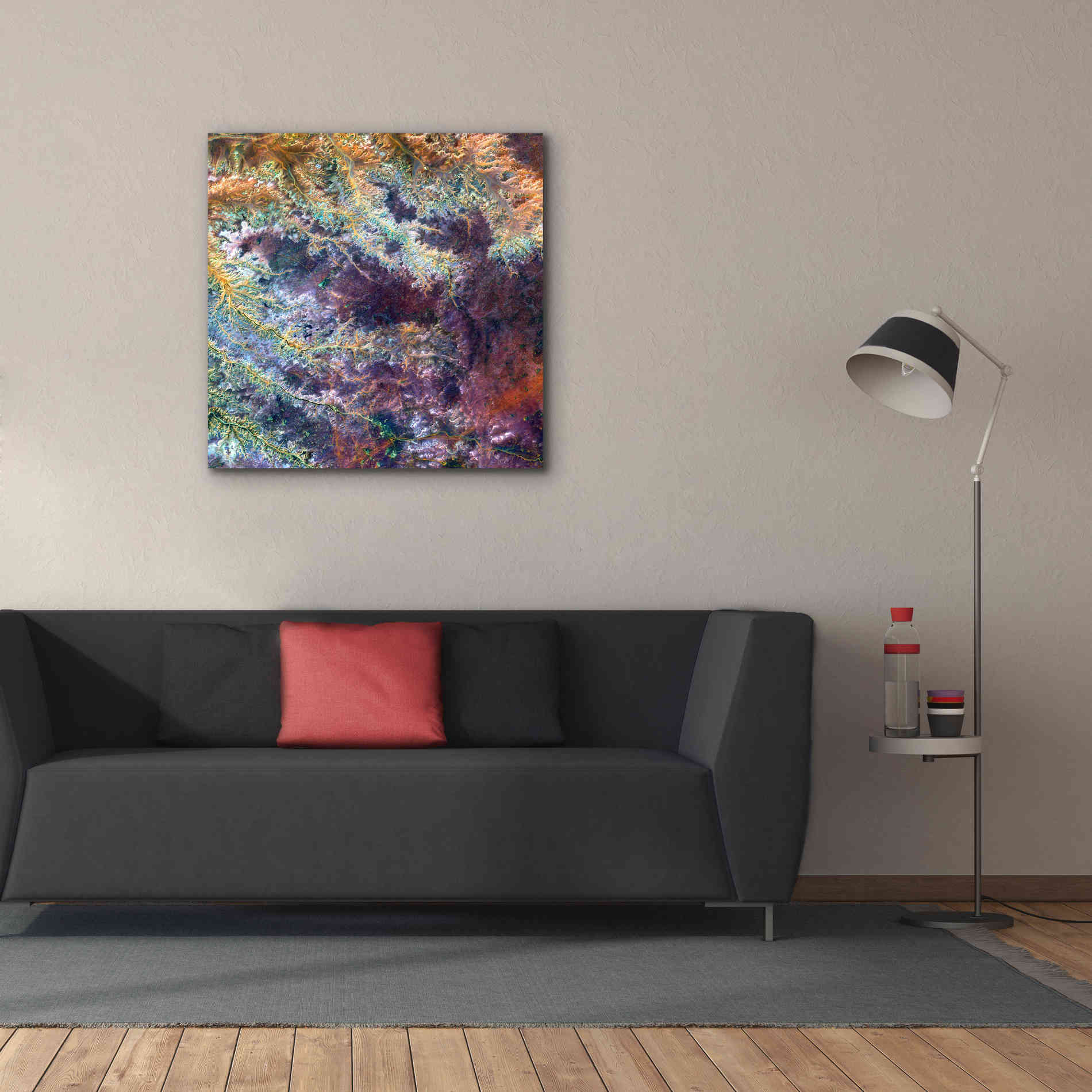 'Earth as Art: Ghadamis River' Canvas Wall Art,37 x 37