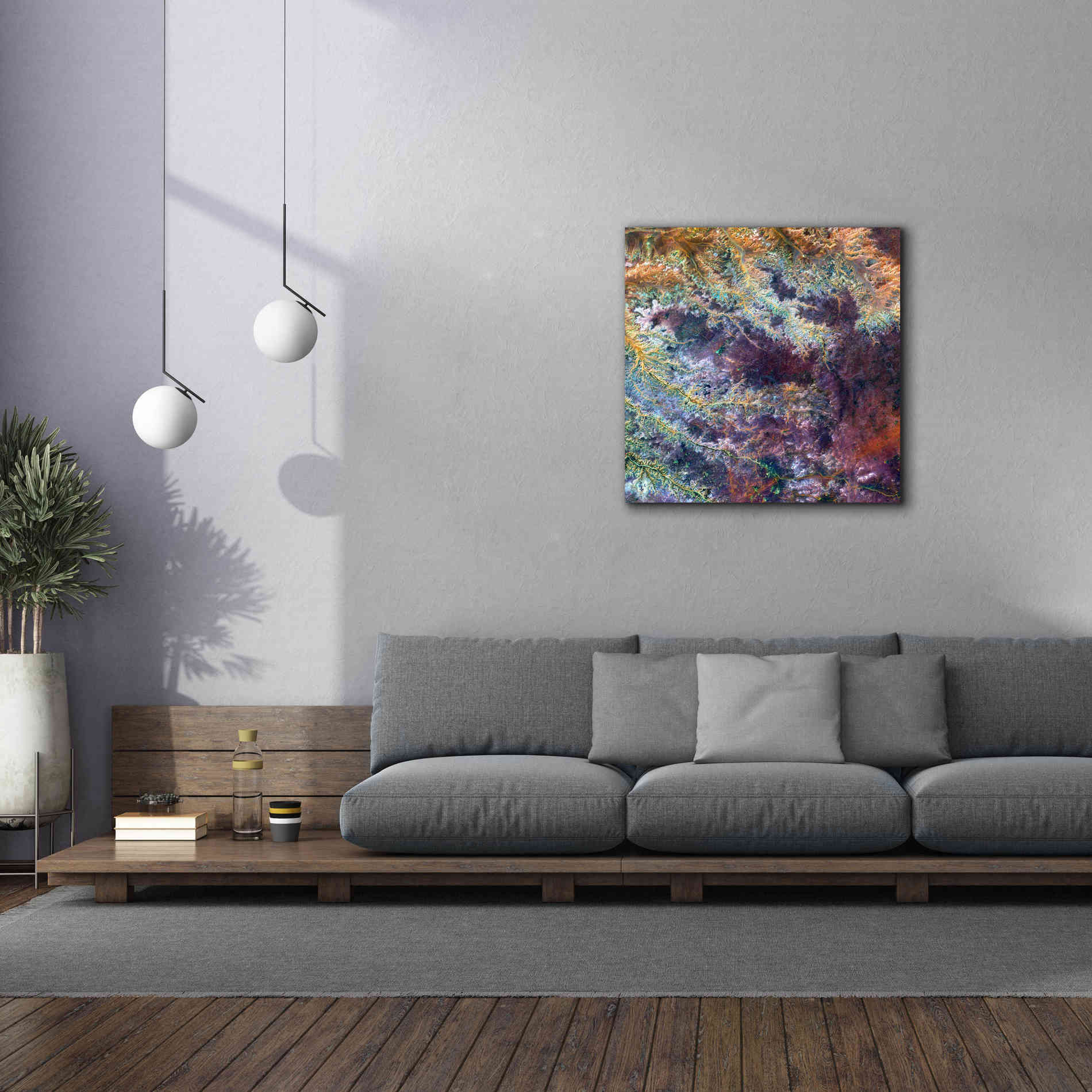 'Earth as Art: Ghadamis River' Canvas Wall Art,37 x 37
