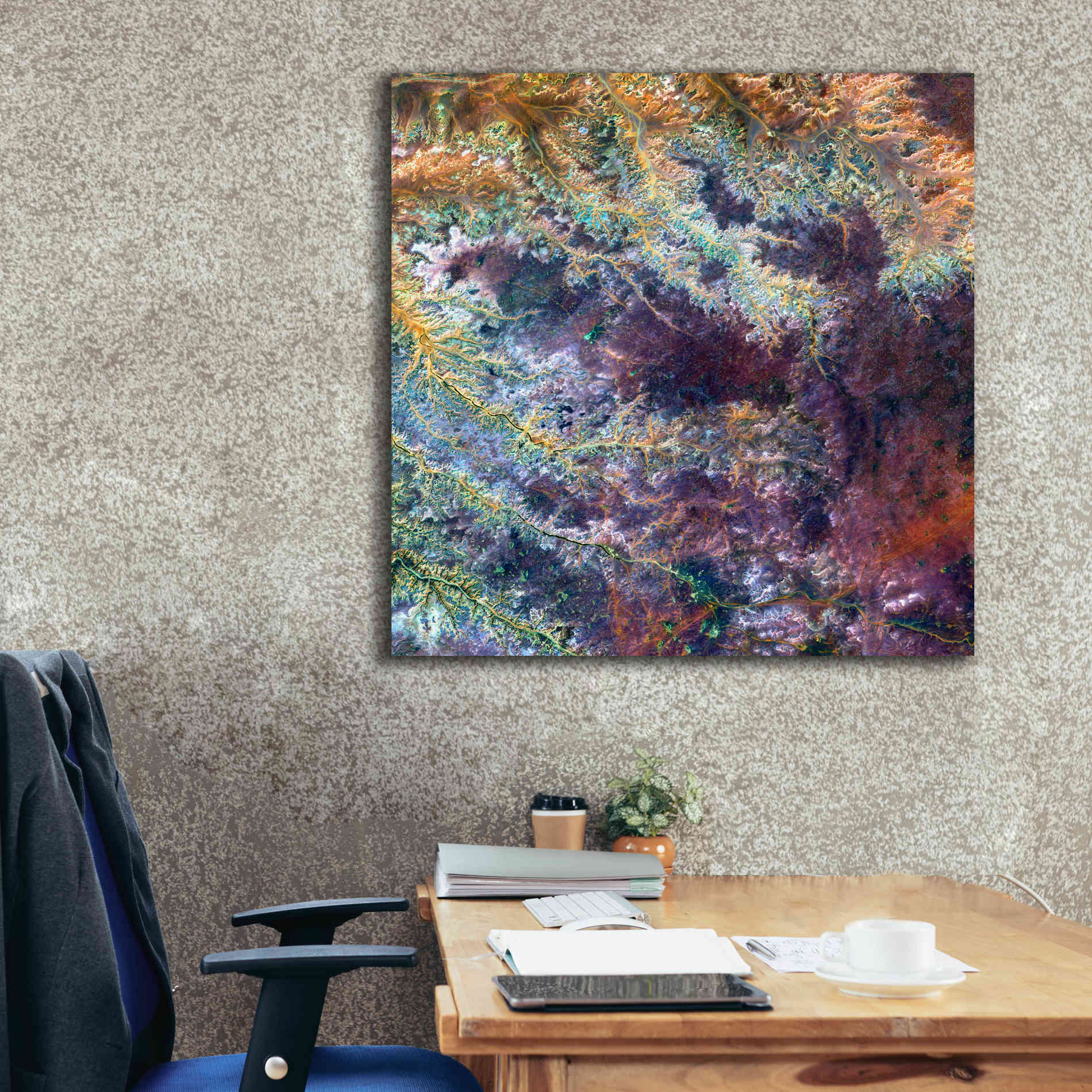 'Earth as Art: Ghadamis River' Canvas Wall Art,37 x 37