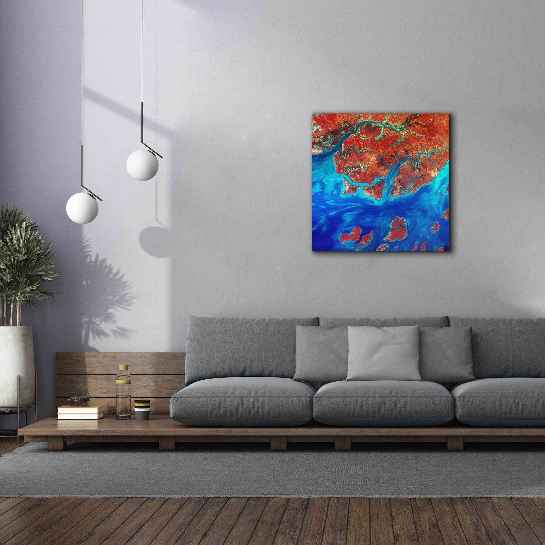 'Earth as Art: Guinea-Bissau ' Canvas Wall Art,37 x 37