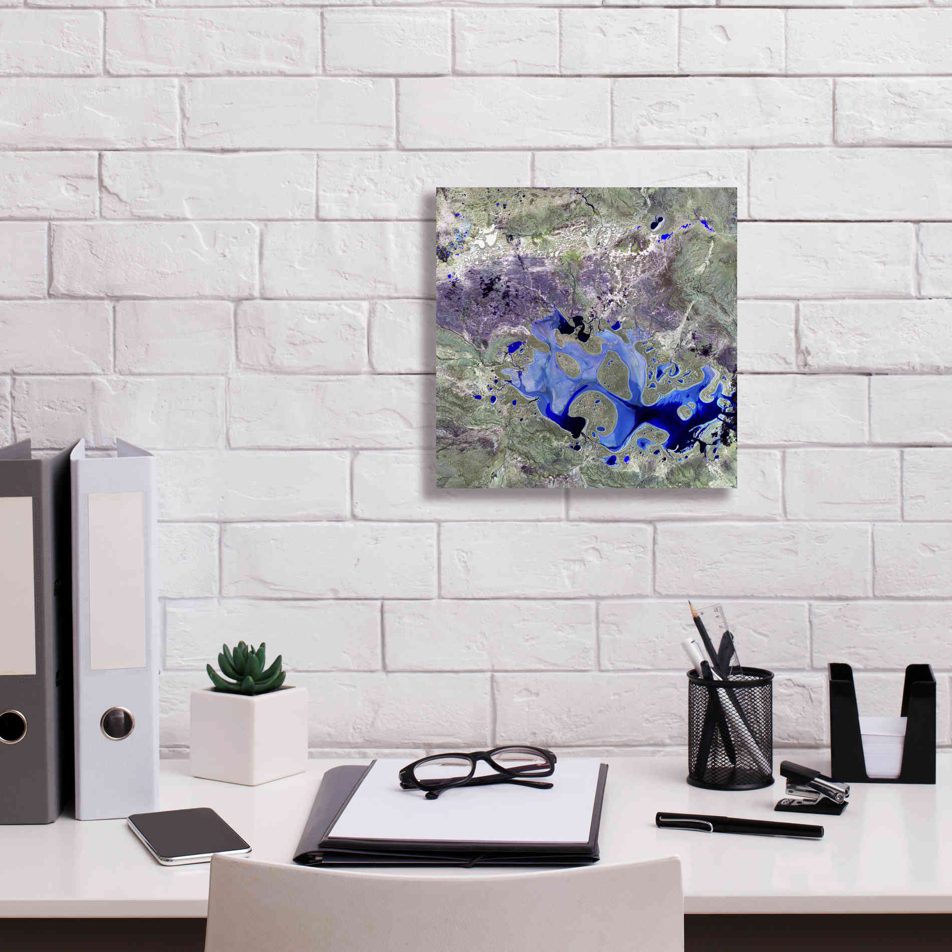 'Earth as Art: Lake Carnegie' Canvas Wall Art,12 x 12