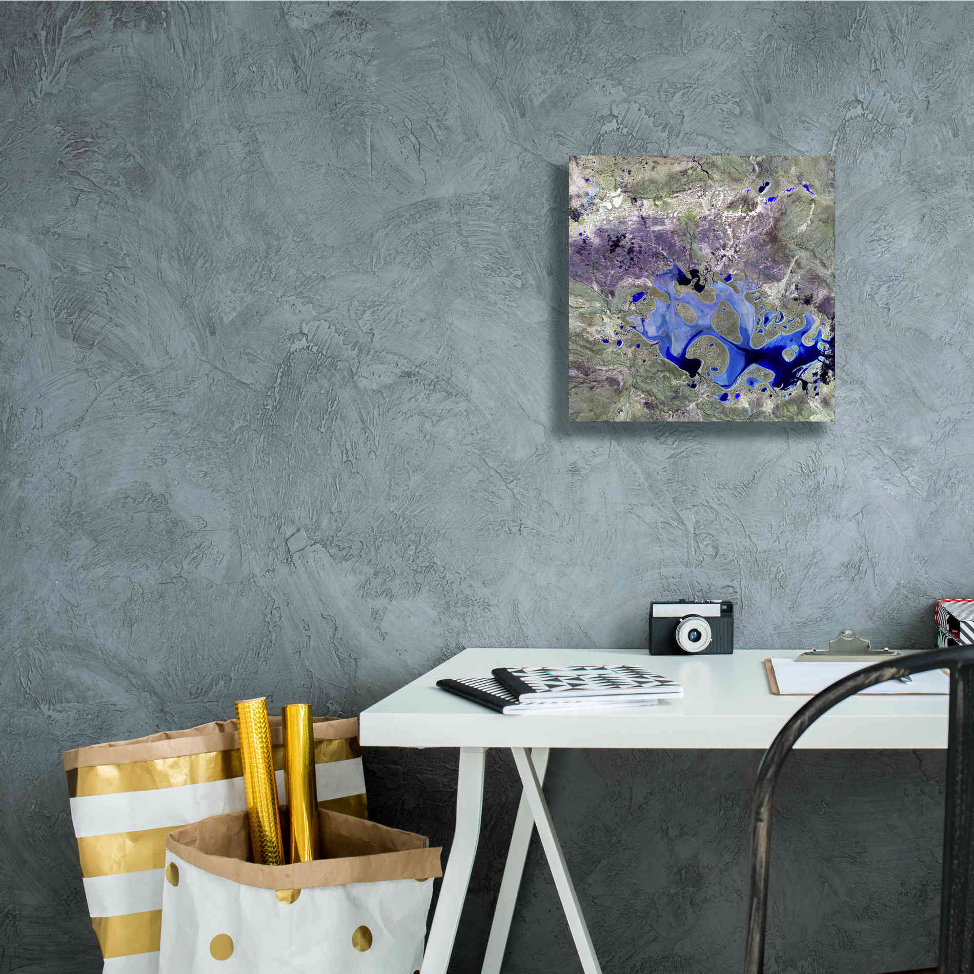 'Earth as Art: Lake Carnegie' Canvas Wall Art,12 x 12