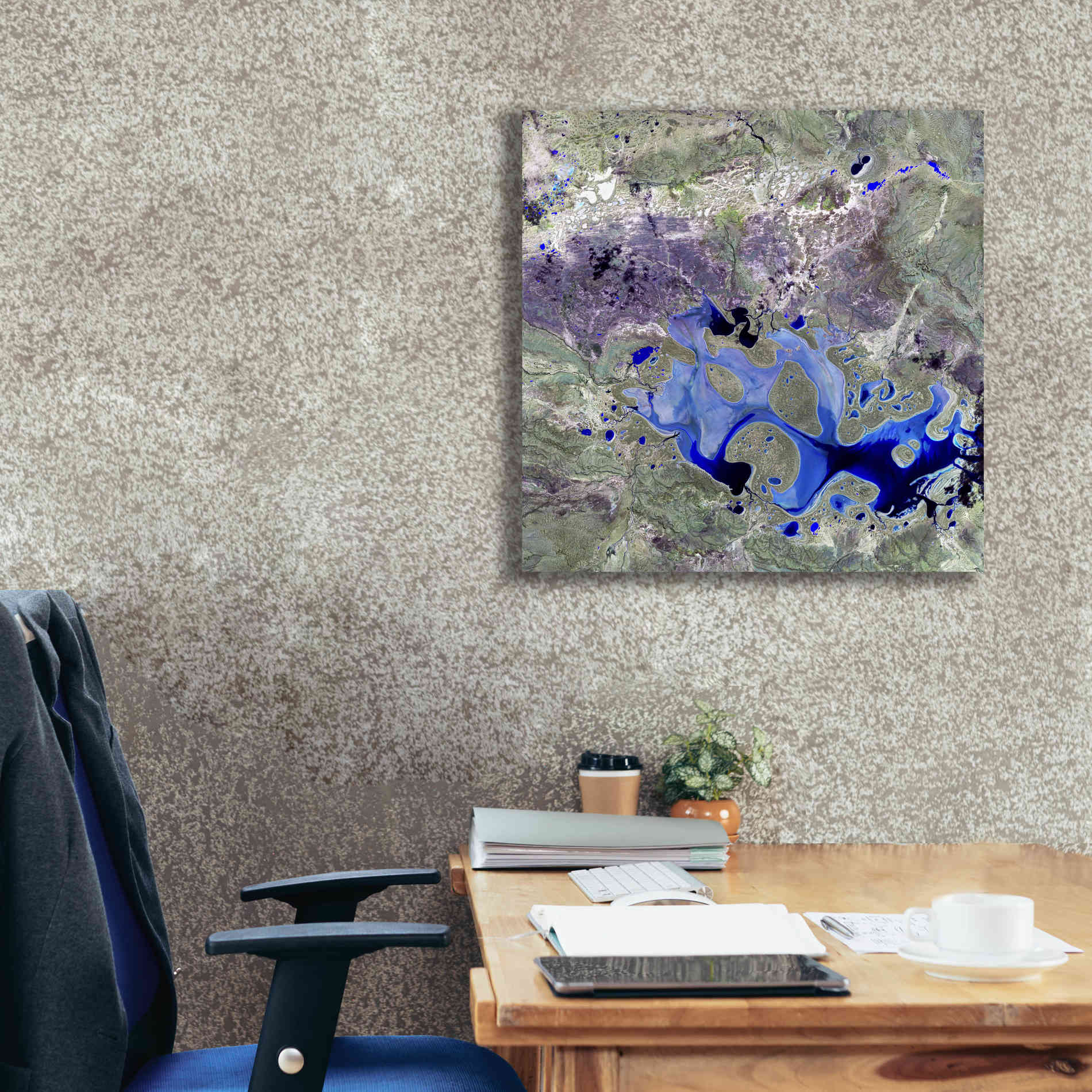 'Earth as Art: Lake Carnegie' Canvas Wall Art,26 x 26