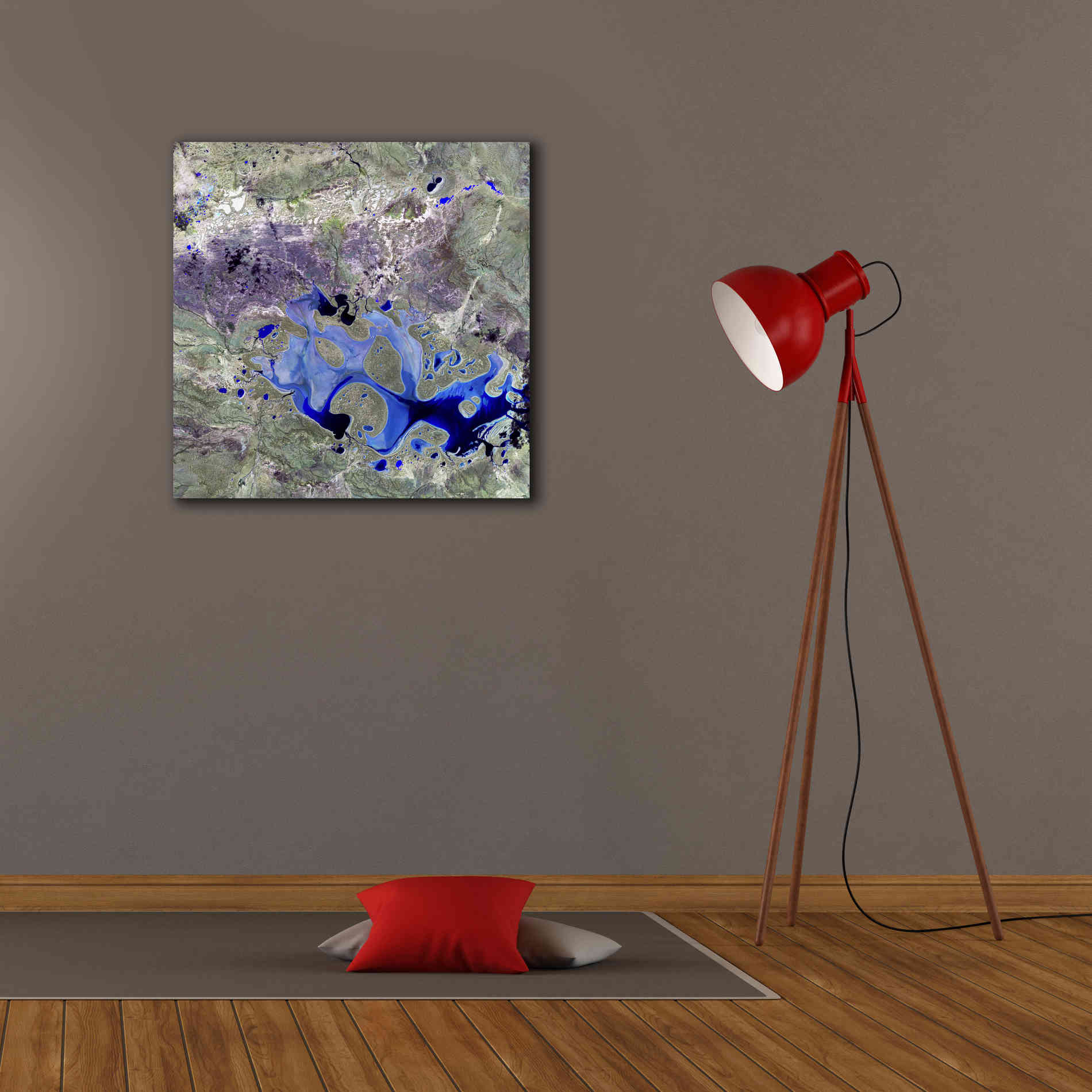 'Earth as Art: Lake Carnegie' Canvas Wall Art,26 x 26