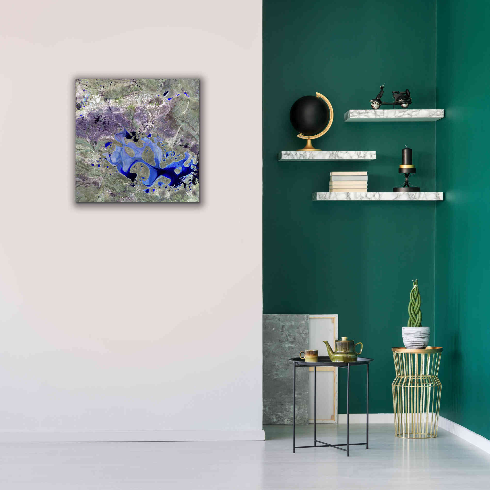 'Earth as Art: Lake Carnegie' Canvas Wall Art,26 x 26