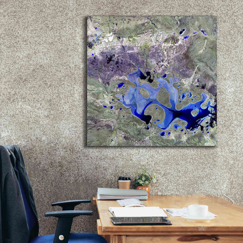 Image of 'Earth as Art: Lake Carnegie' Canvas Wall Art,37 x 37