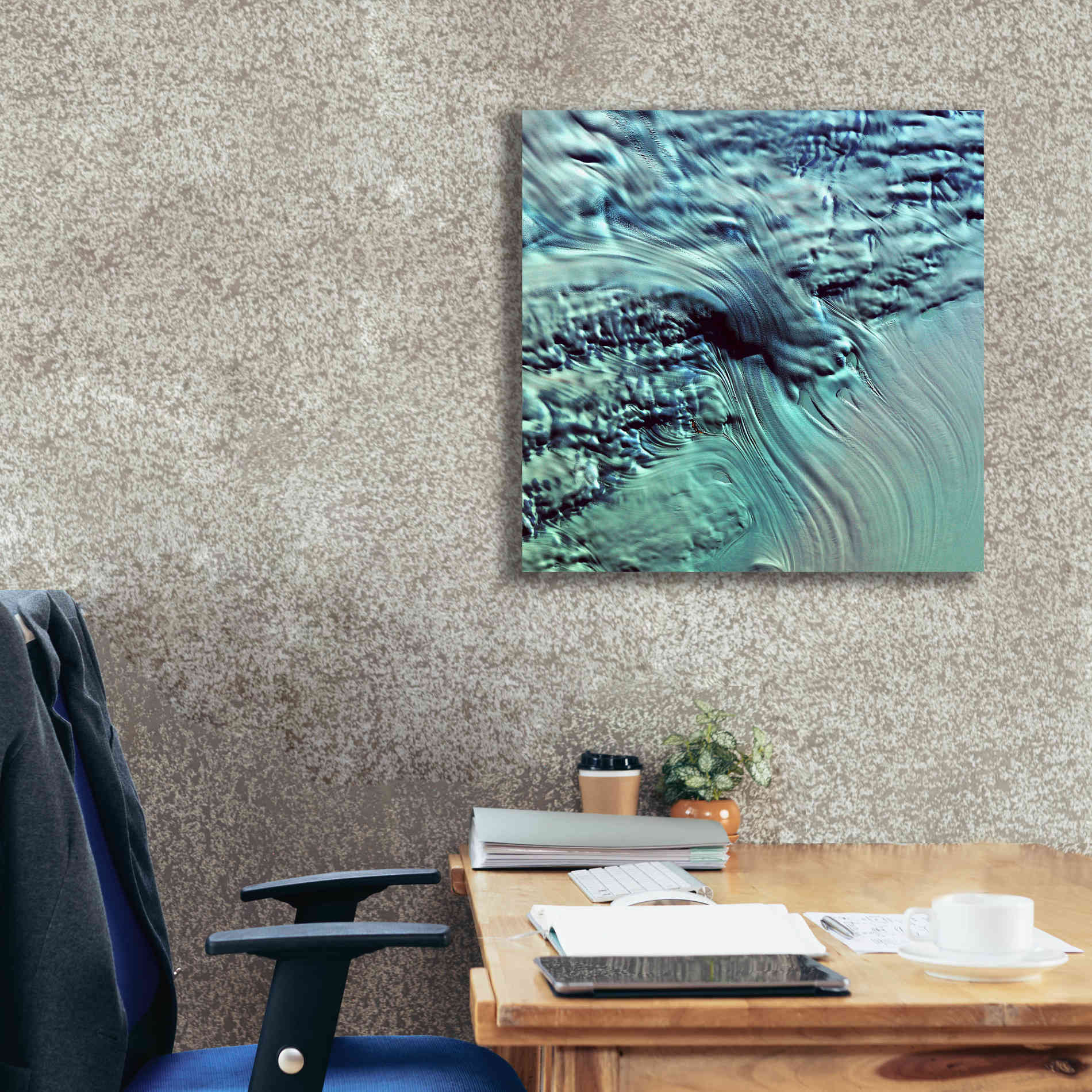 'Earth as Art: Lambert Glacier' Canvas Wall Art,26 x 26