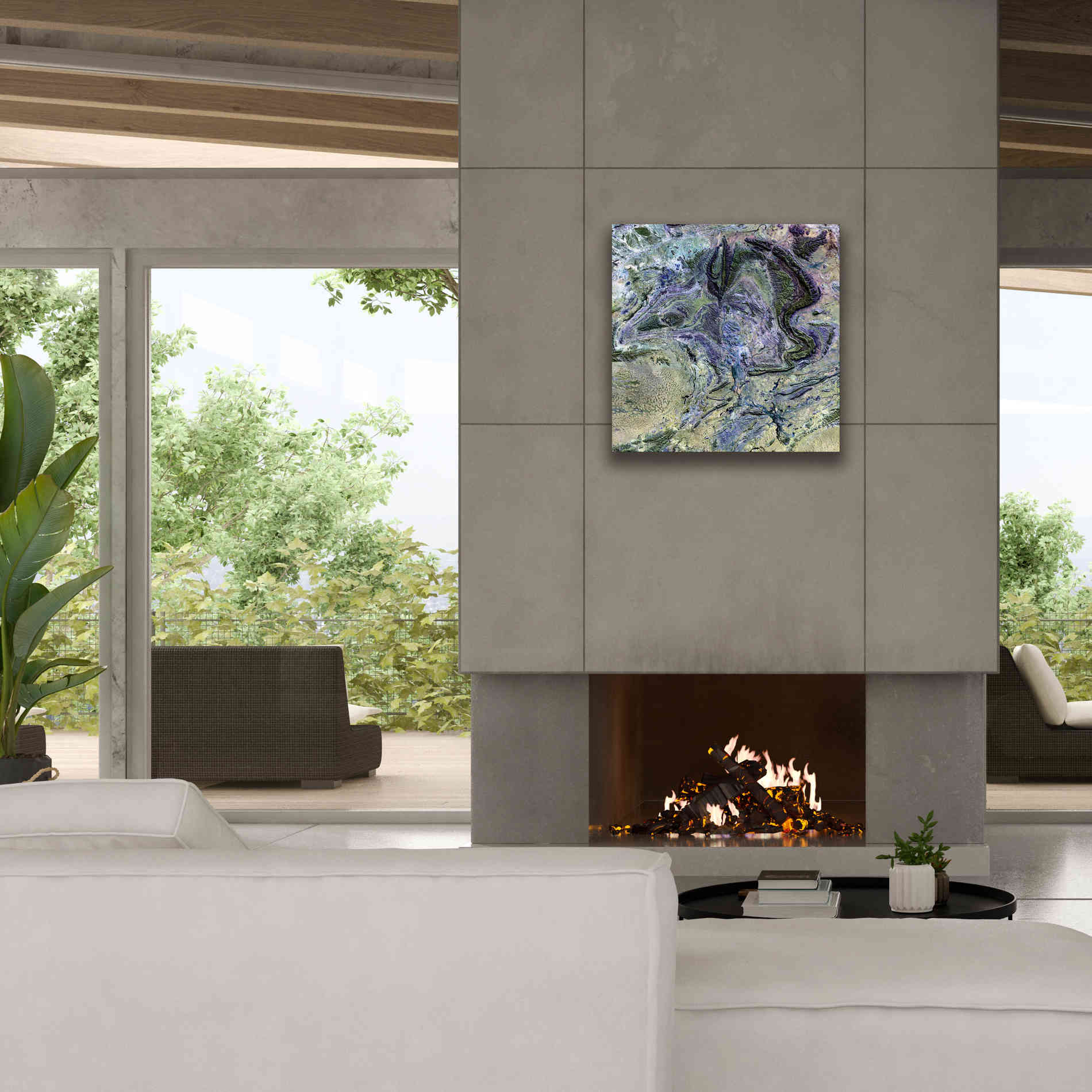 'Earth as Art: MacDonnel Ranges' Canvas Wall Art,26 x 26