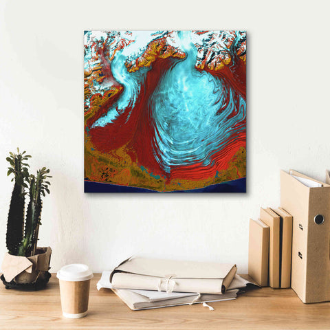 Image of 'Earth as Art: Malaspina Glacier' Canvas Wall Art,18 x 18