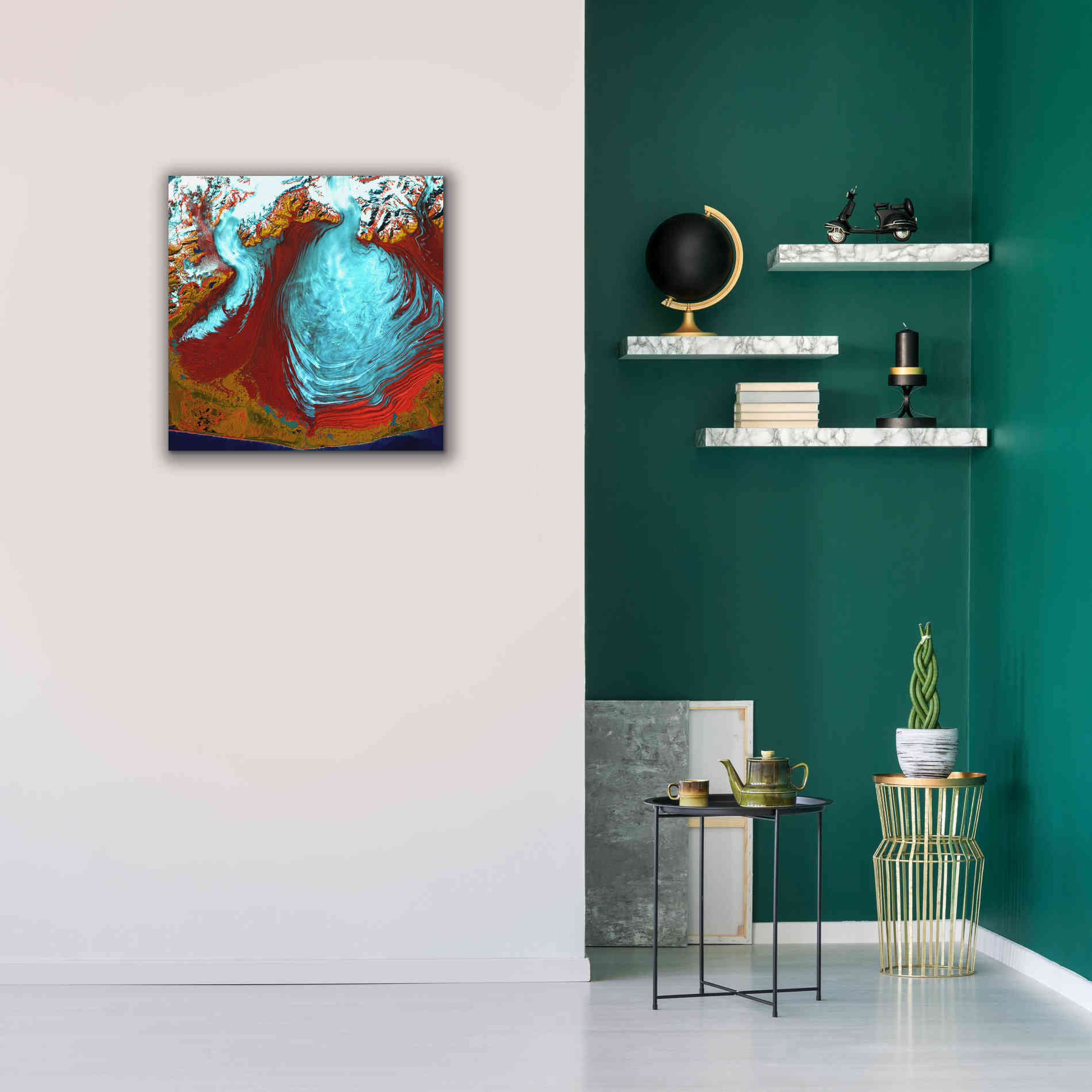 'Earth as Art: Malaspina Glacier' Canvas Wall Art,26 x 26