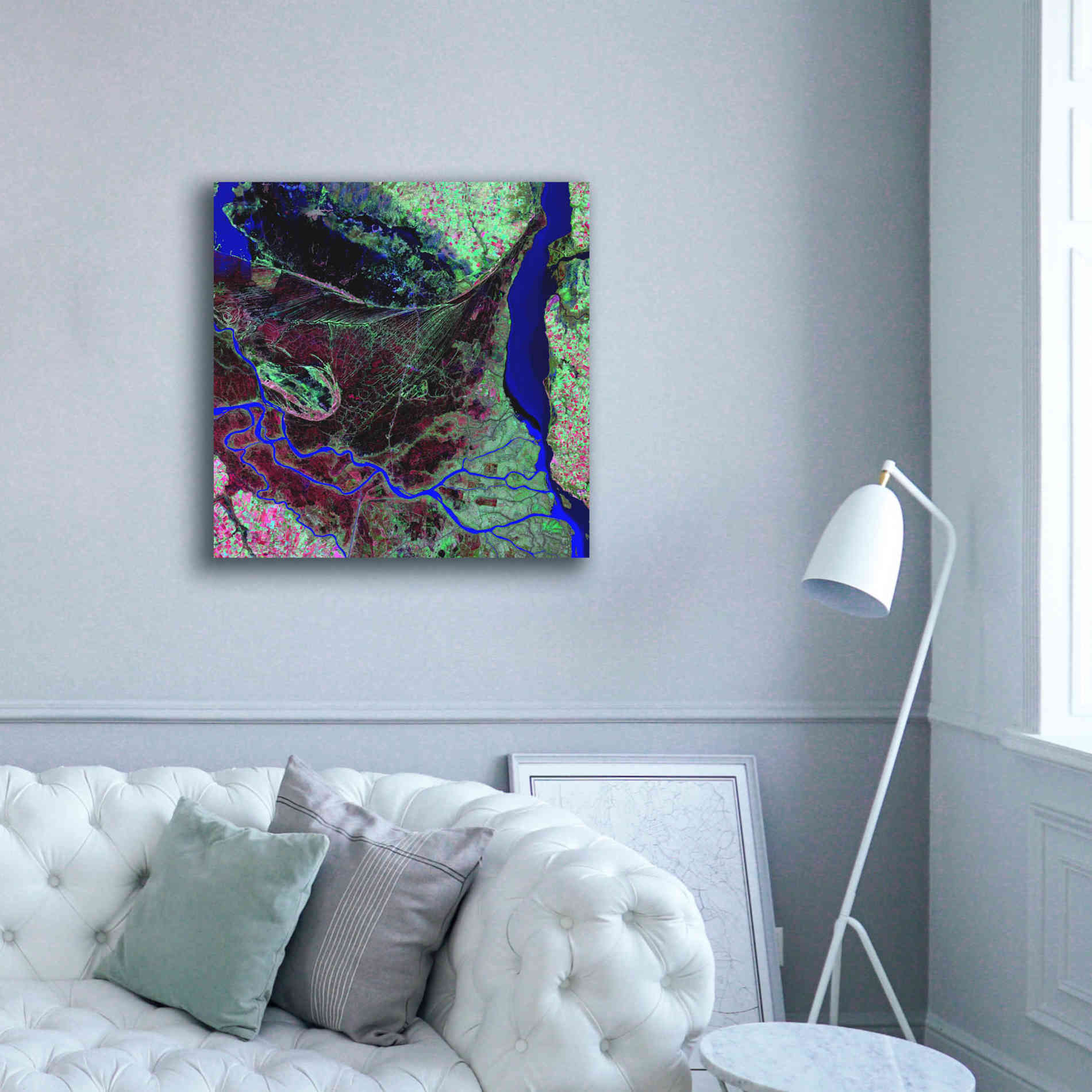 'Earth as Art: Parana River Delta' Canvas Wall Art,37 x 37