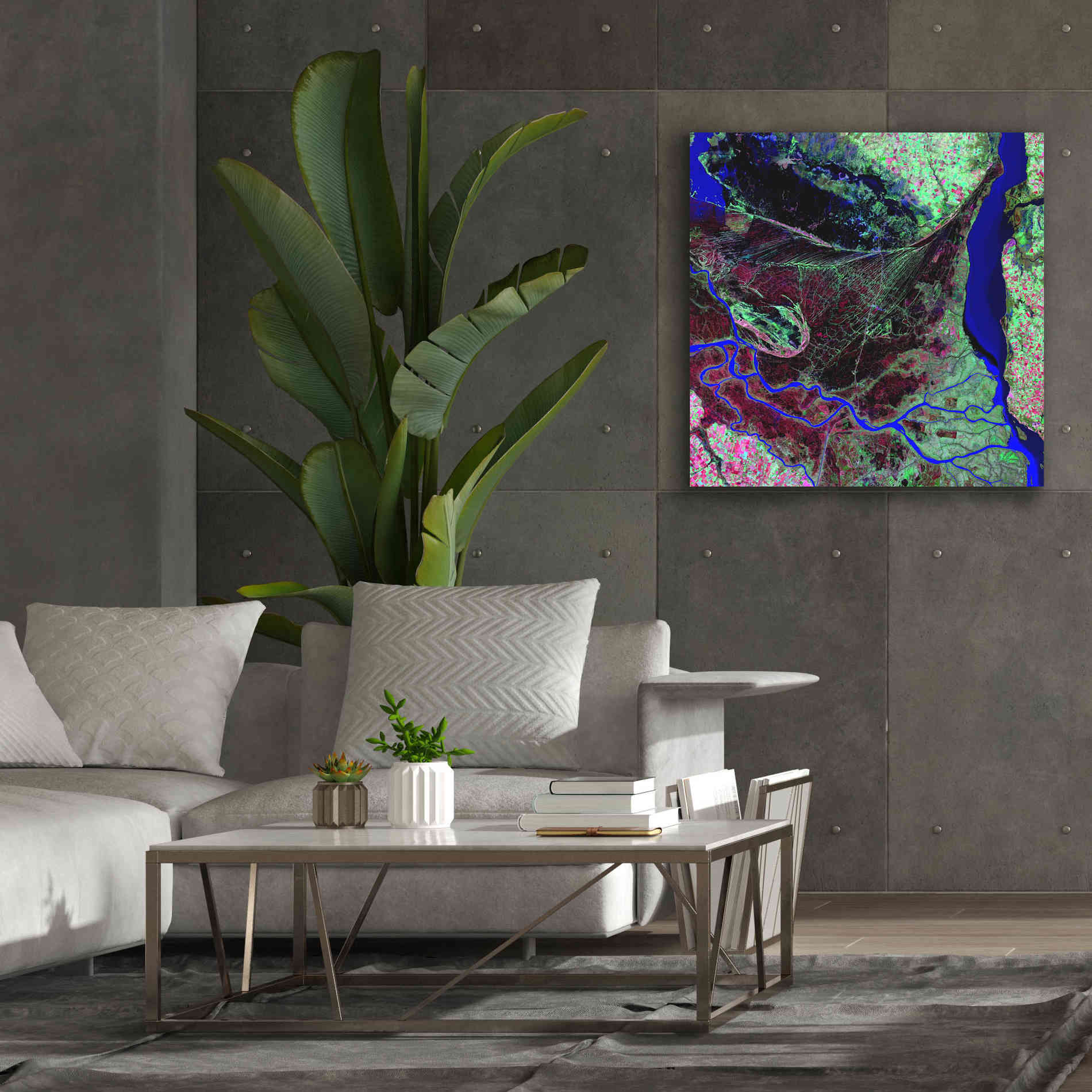 'Earth as Art: Parana River Delta' Canvas Wall Art,37 x 37