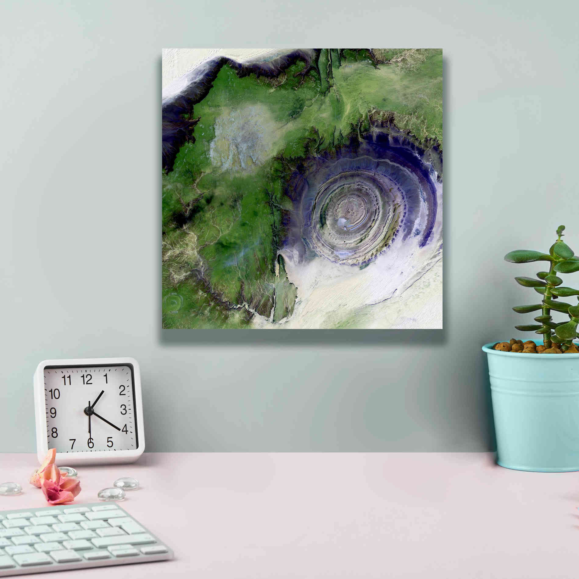 'Earth as Art: Richat Structure' Canvas Wall Art,12 x 12