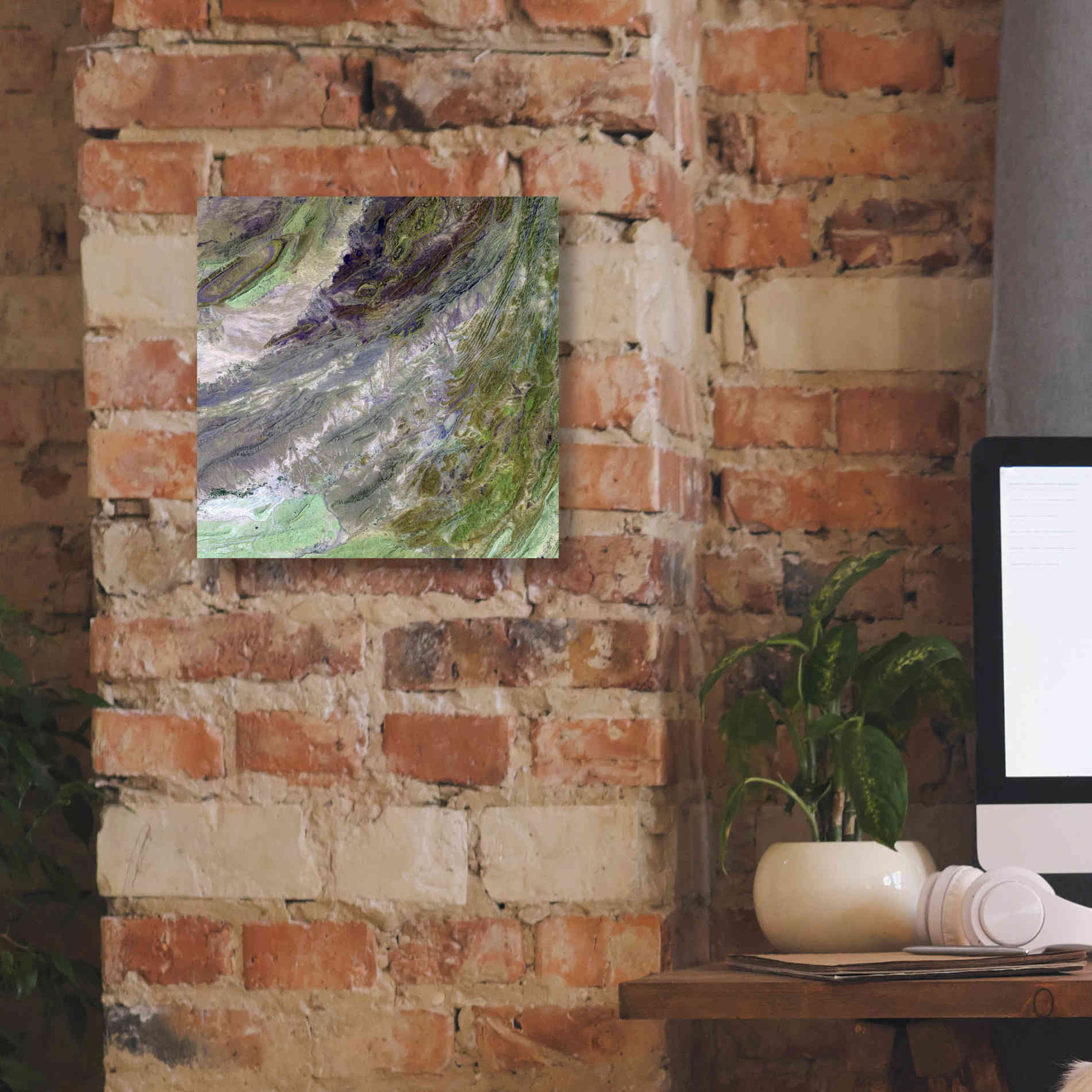 'Earth as Art: Sulaiman Mountains' Canvas Wall Art,12 x 12