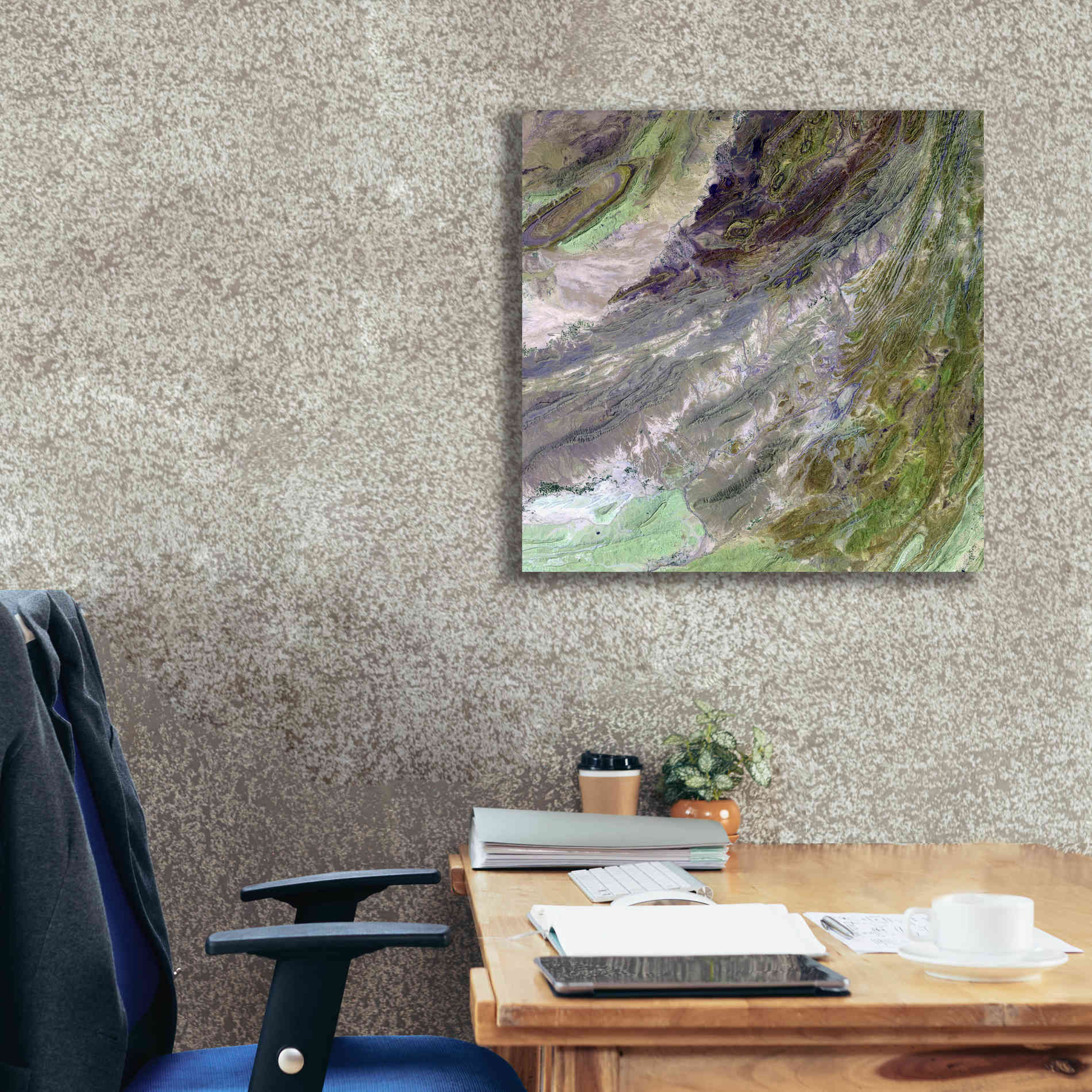 'Earth as Art: Sulaiman Mountains' Canvas Wall Art,26 x 26