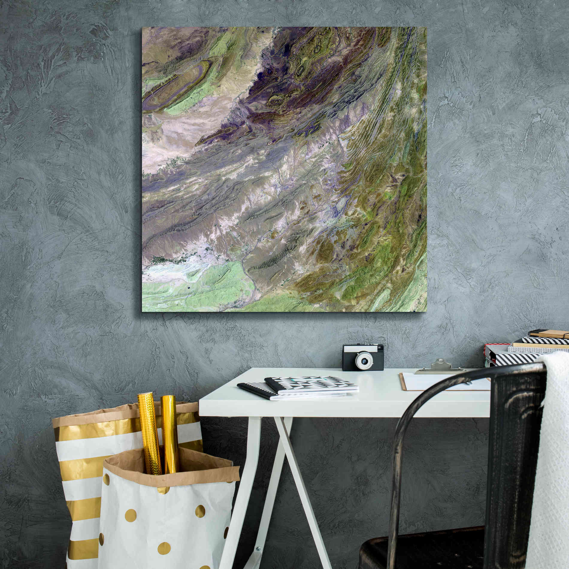 'Earth as Art: Sulaiman Mountains' Canvas Wall Art,26 x 26