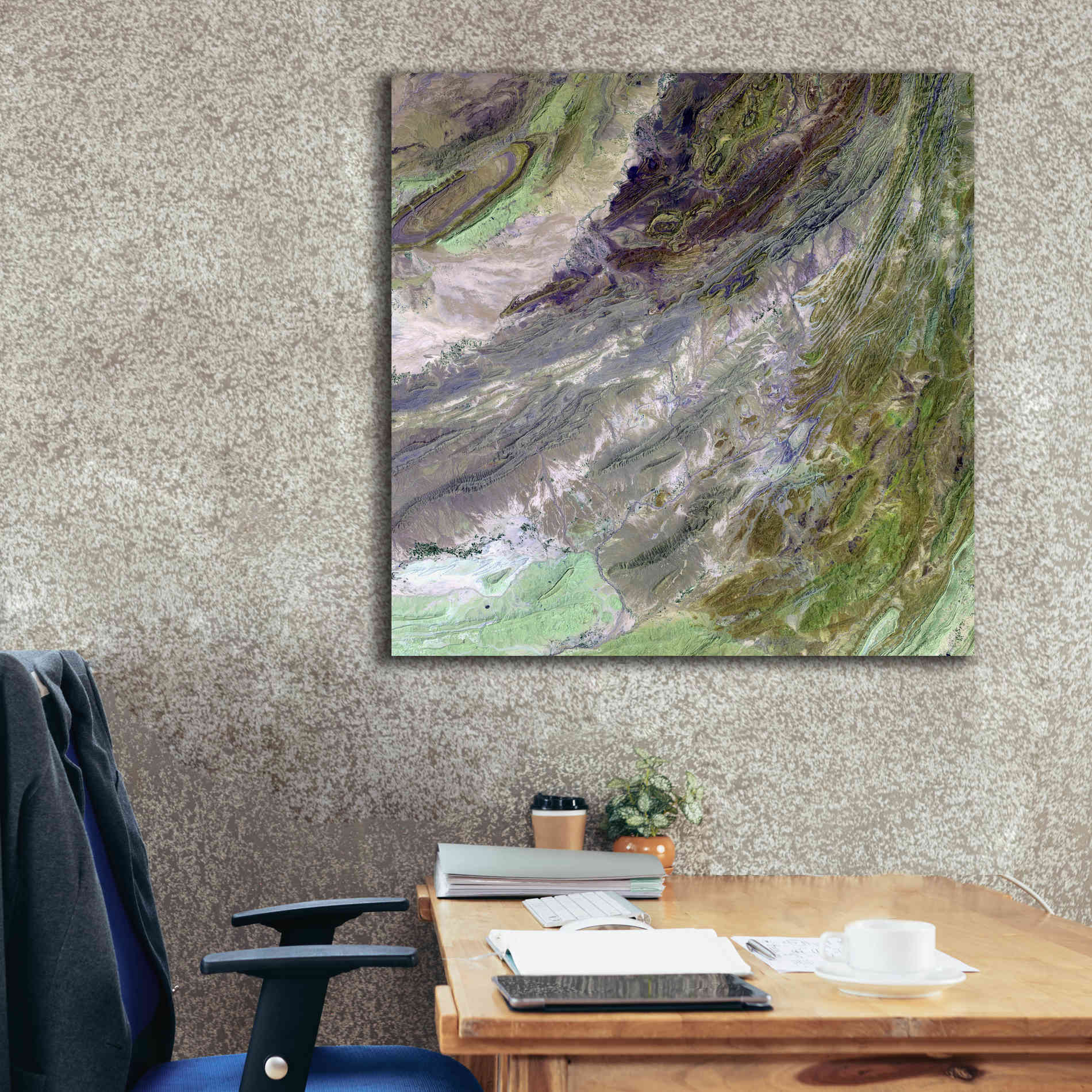 'Earth as Art: Sulaiman Mountains' Canvas Wall Art,37 x 37