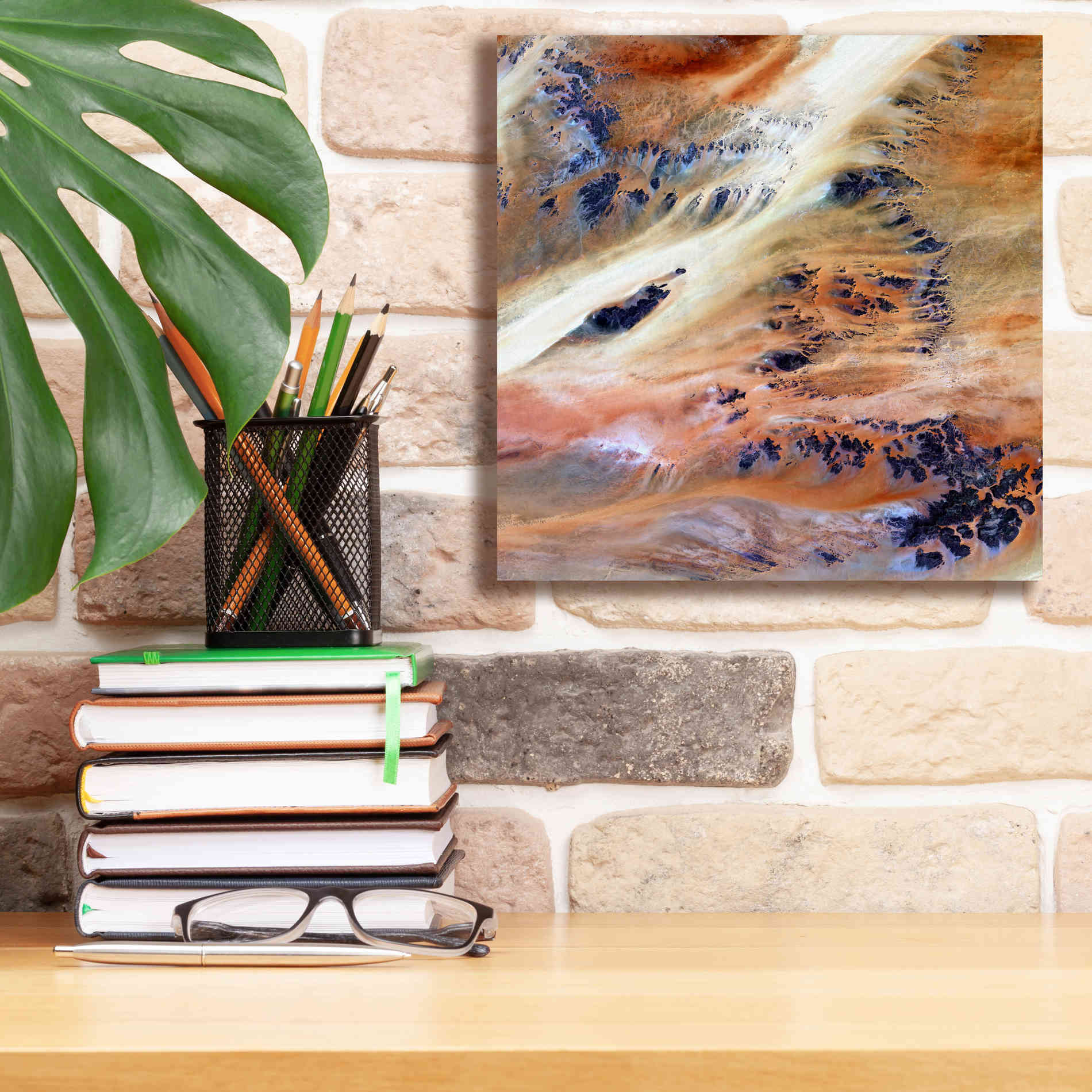 'Earth as Art: Terkezi Oasis' Canvas Wall Art,12 x 12