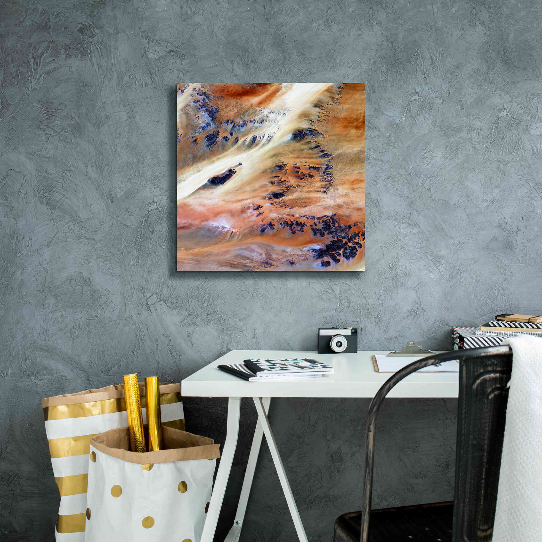 'Earth as Art: Terkezi Oasis' Canvas Wall Art,18 x 18