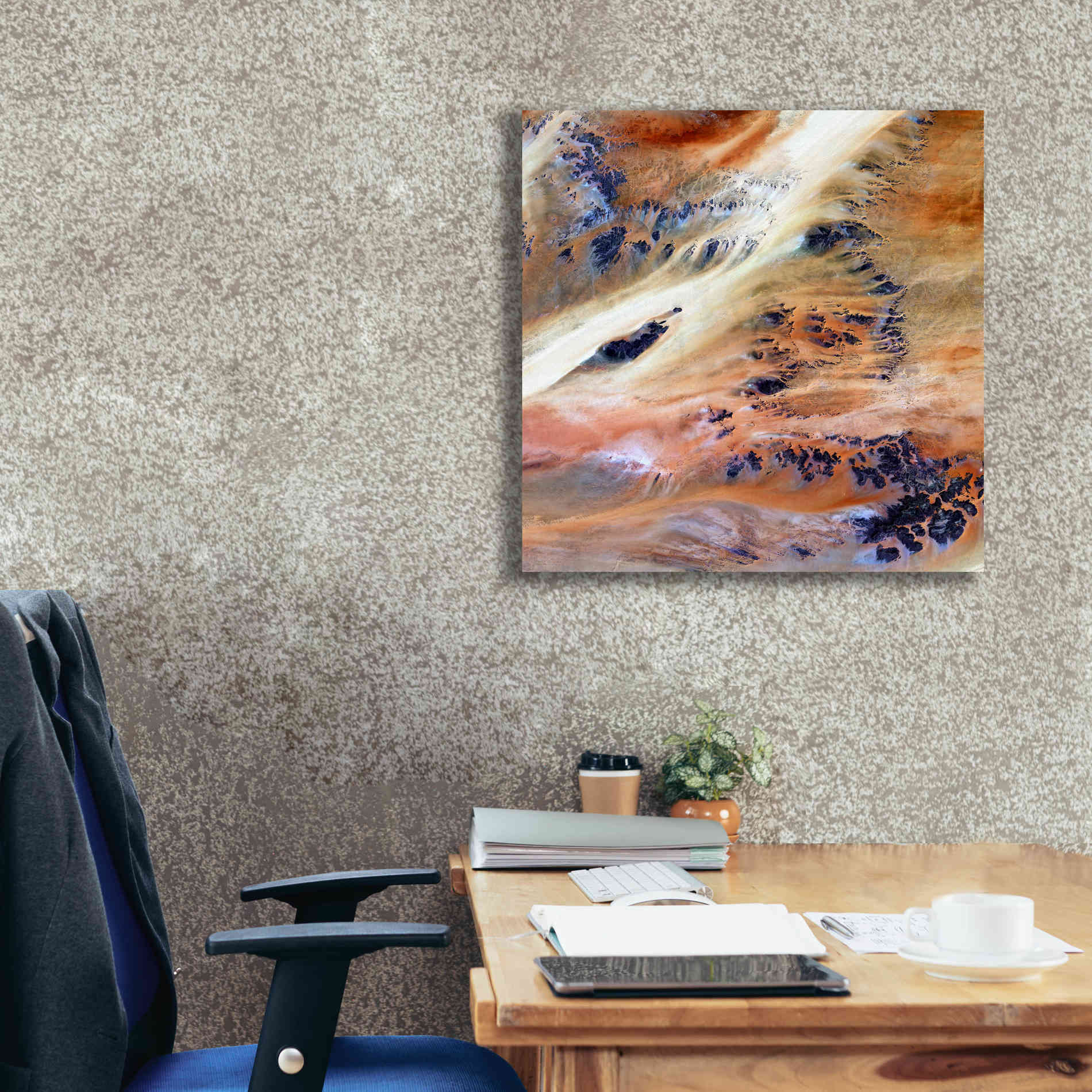 'Earth as Art: Terkezi Oasis' Canvas Wall Art,26 x 26