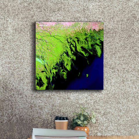 Image of 'Earth as Art: Volga River Delta' Canvas Wall Art,18 x 18
