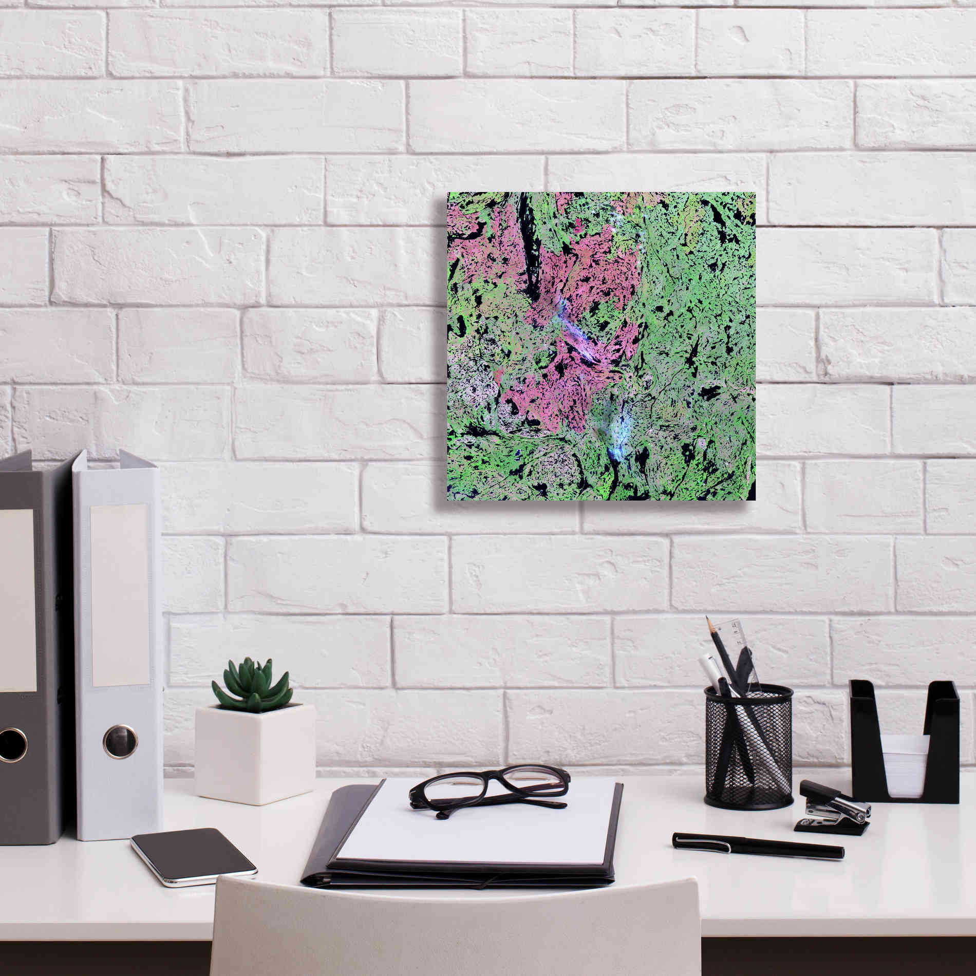 'Earth as Art: Yellowknife Wetlands' Canvas Wall Art,12 x 12