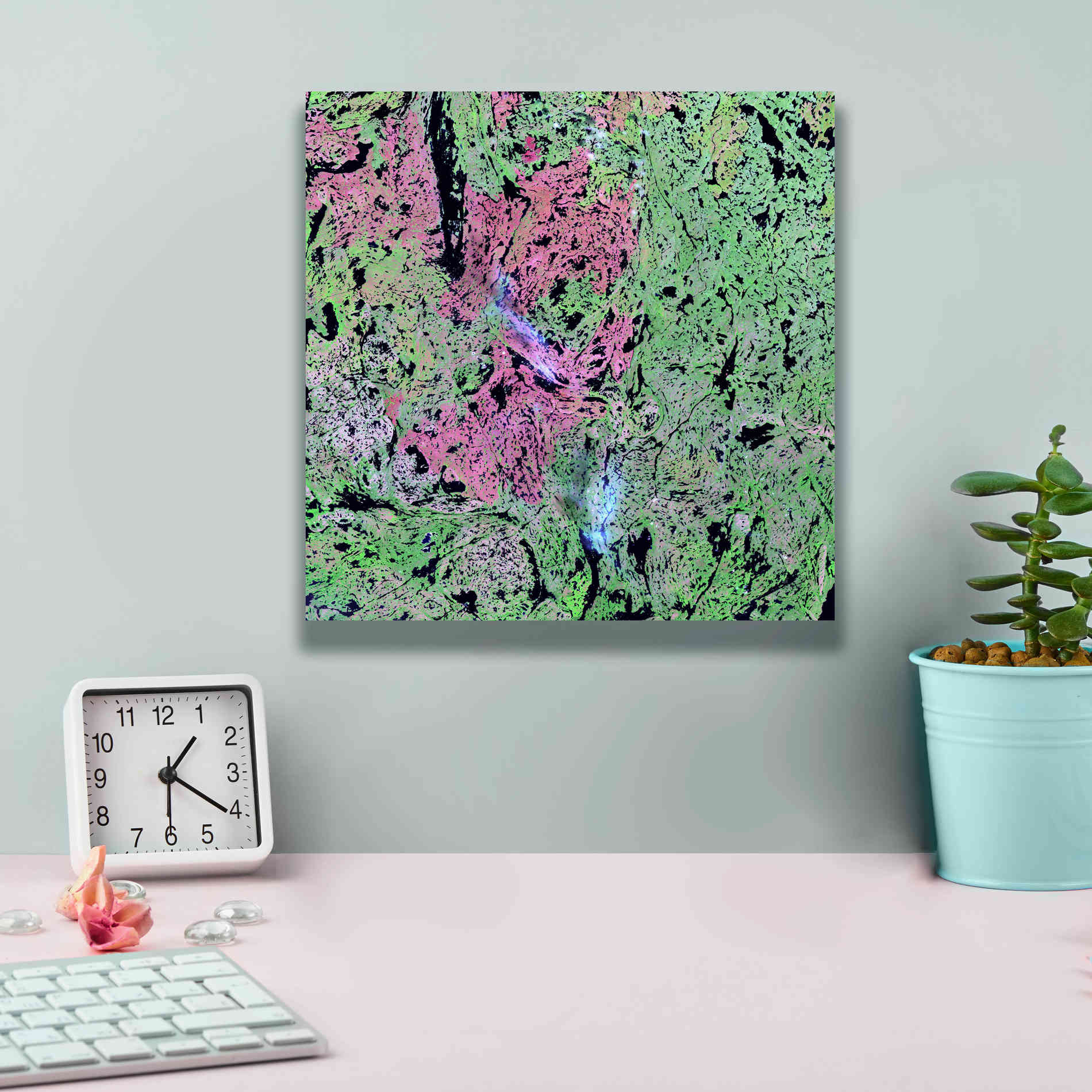 'Earth as Art: Yellowknife Wetlands' Canvas Wall Art,12 x 12