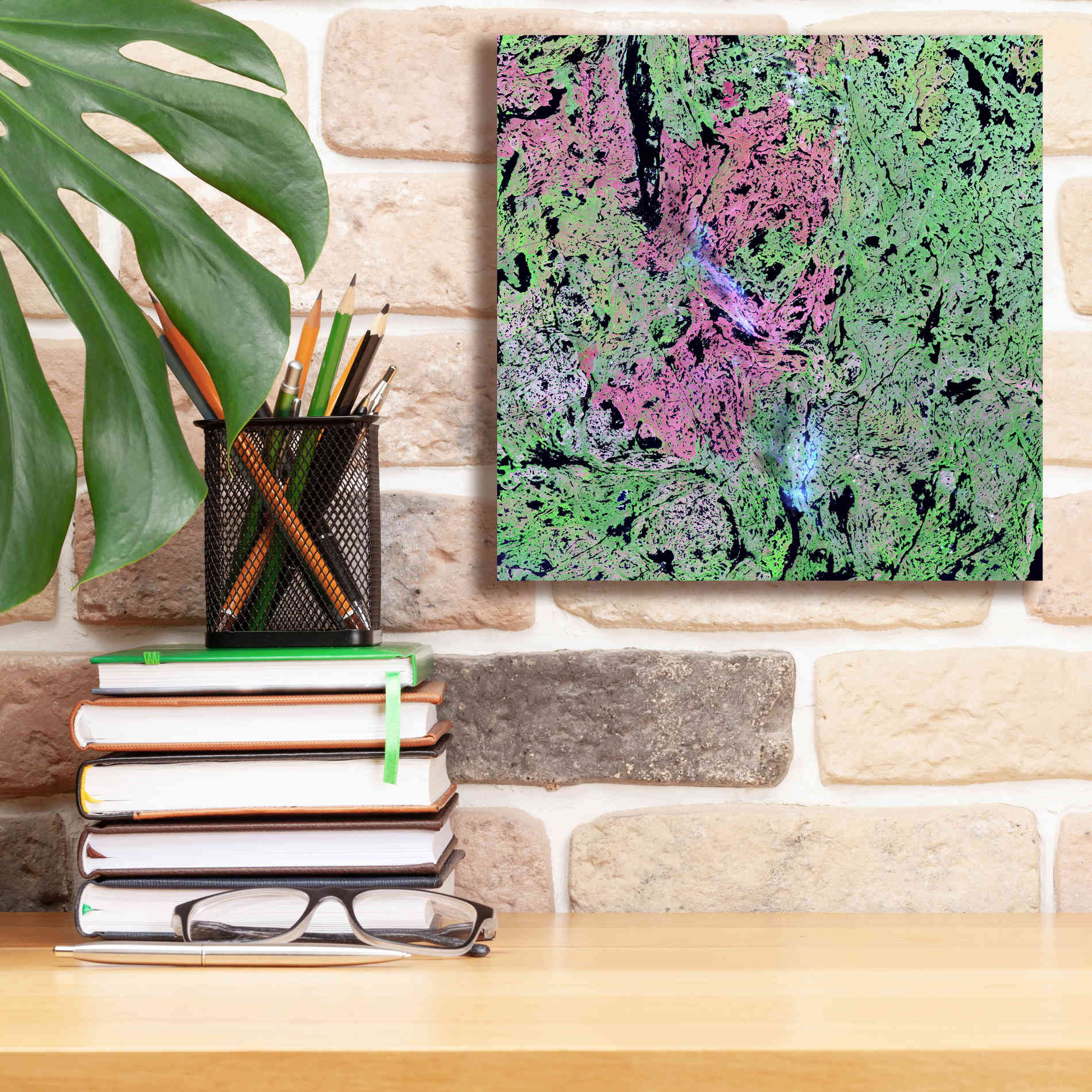 'Earth as Art: Yellowknife Wetlands' Canvas Wall Art,12 x 12