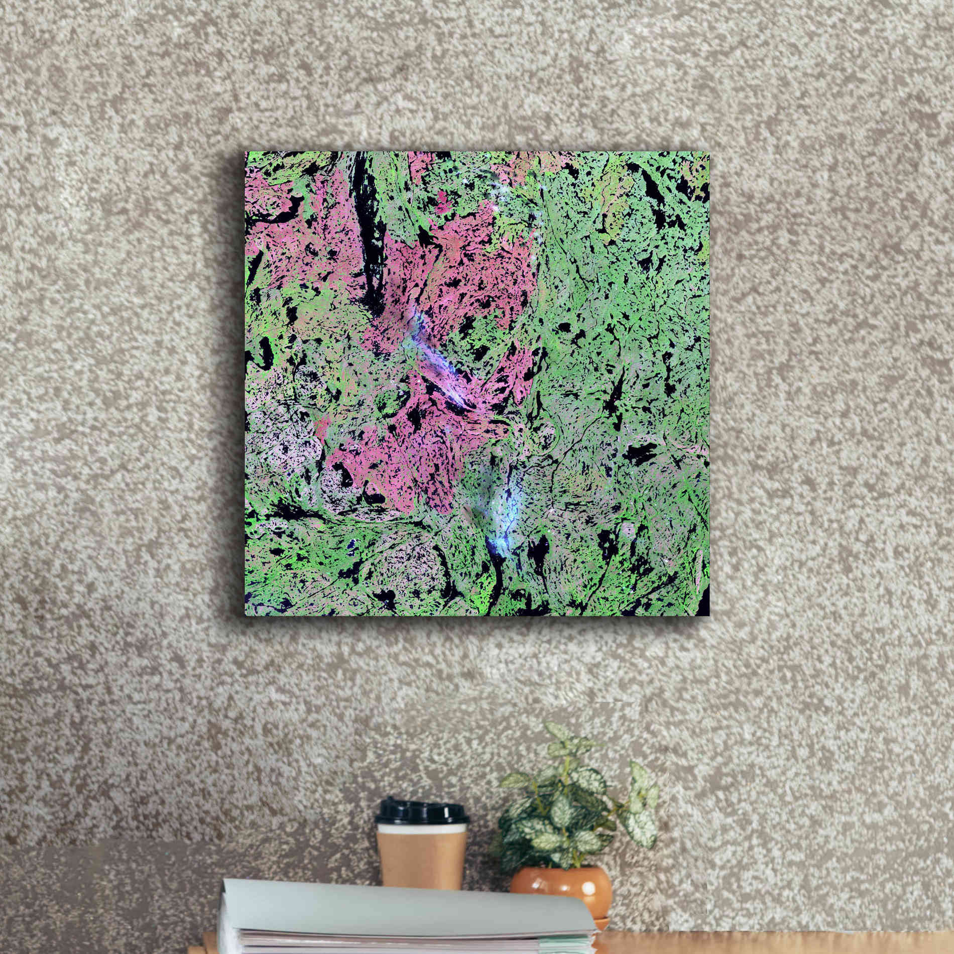 'Earth as Art: Yellowknife Wetlands' Canvas Wall Art,18 x 18