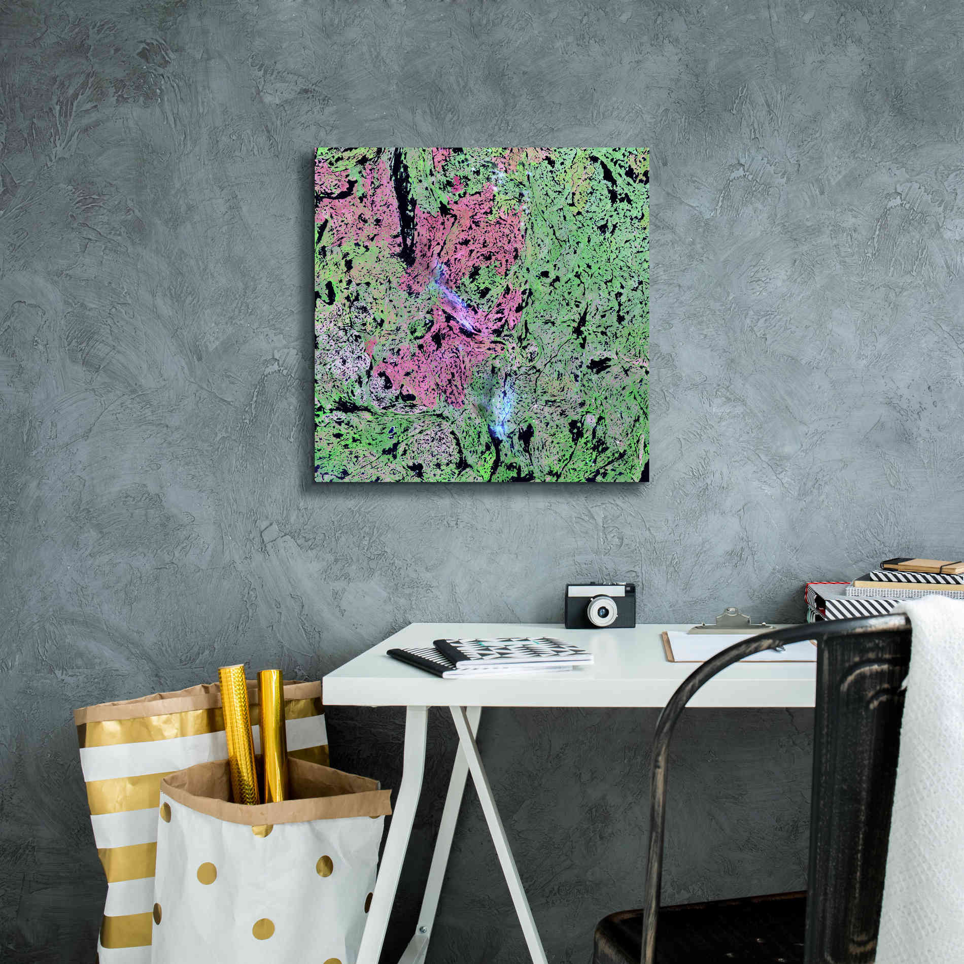 'Earth as Art: Yellowknife Wetlands' Canvas Wall Art,18 x 18