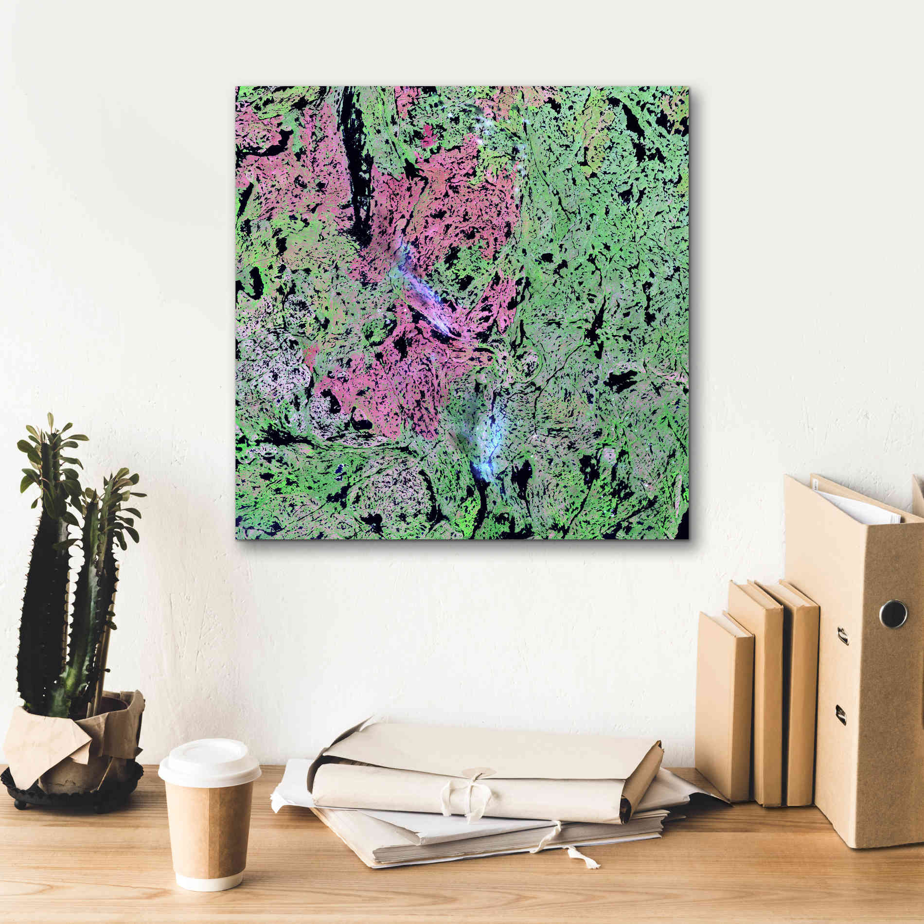 'Earth as Art: Yellowknife Wetlands' Canvas Wall Art,18 x 18