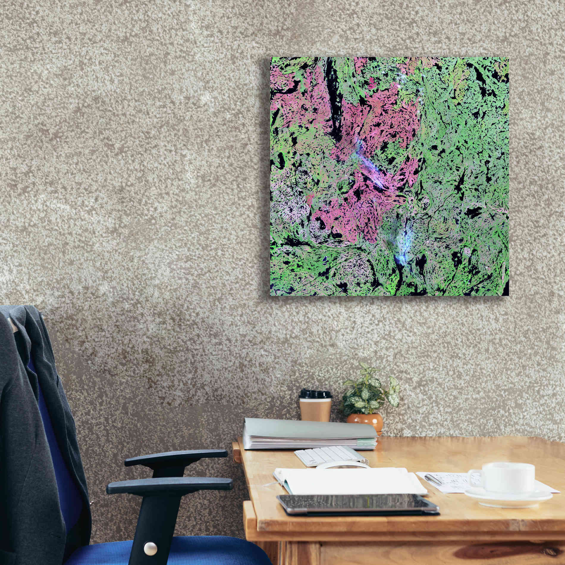 'Earth as Art: Yellowknife Wetlands' Canvas Wall Art,26 x 26
