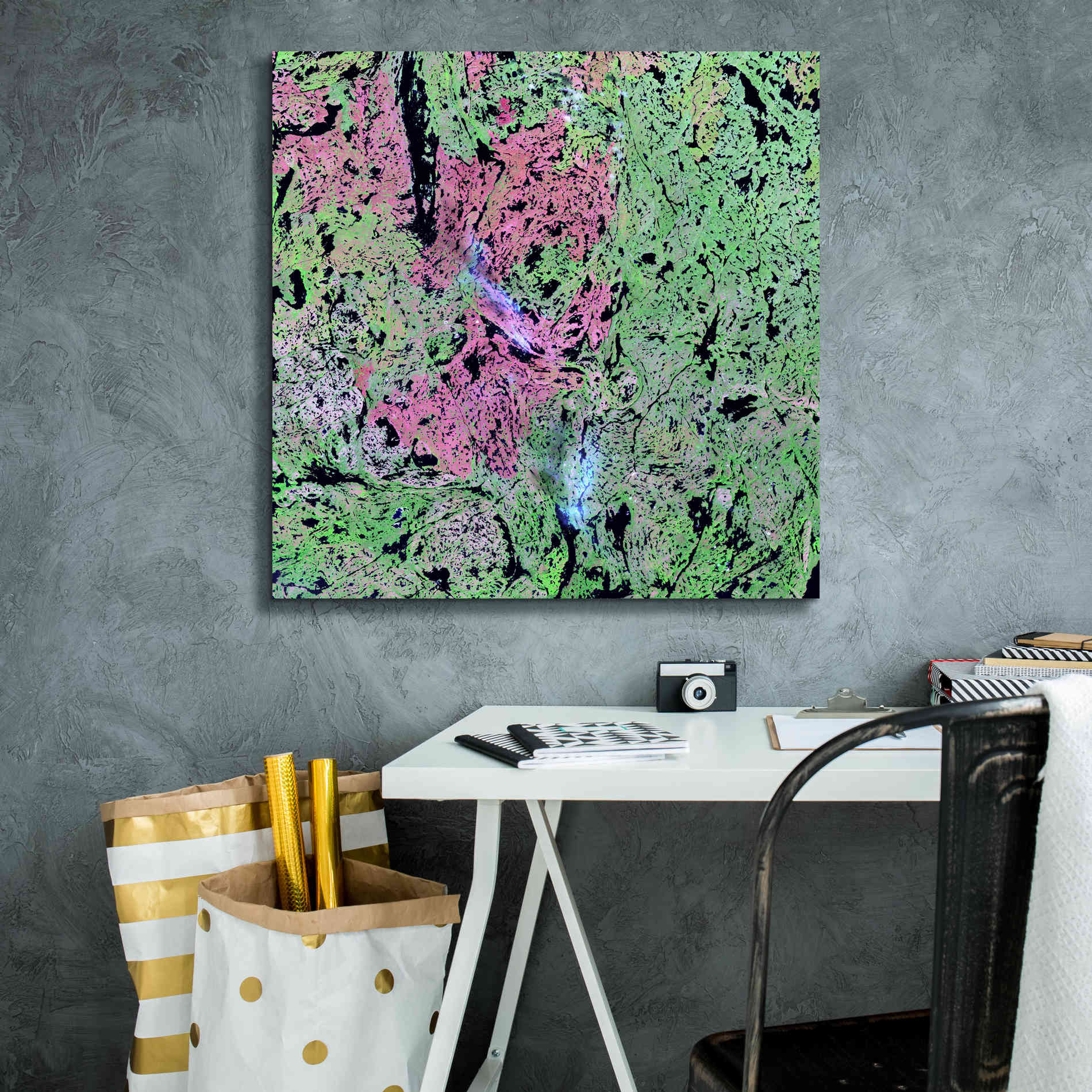'Earth as Art: Yellowknife Wetlands' Canvas Wall Art,26 x 26