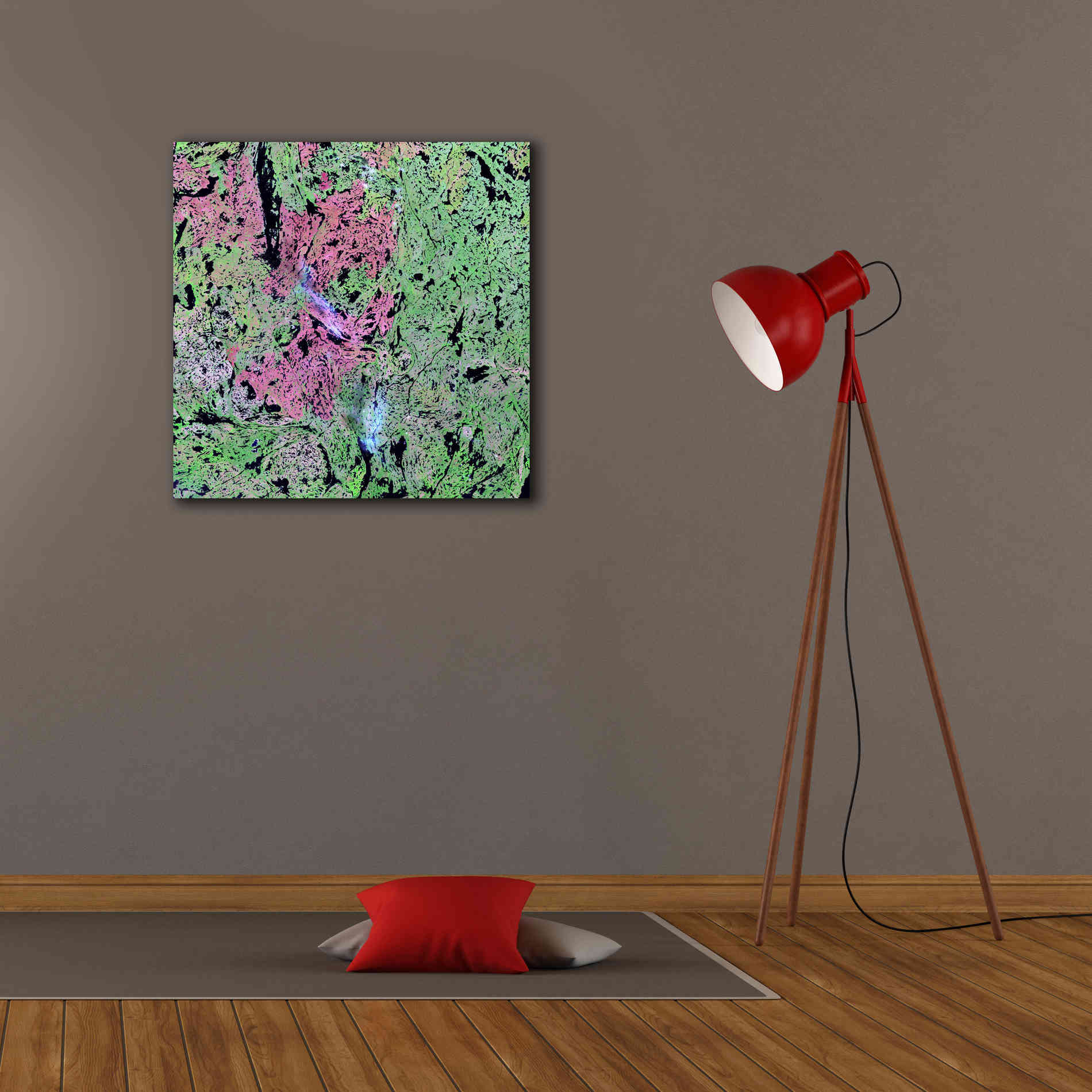 'Earth as Art: Yellowknife Wetlands' Canvas Wall Art,26 x 26