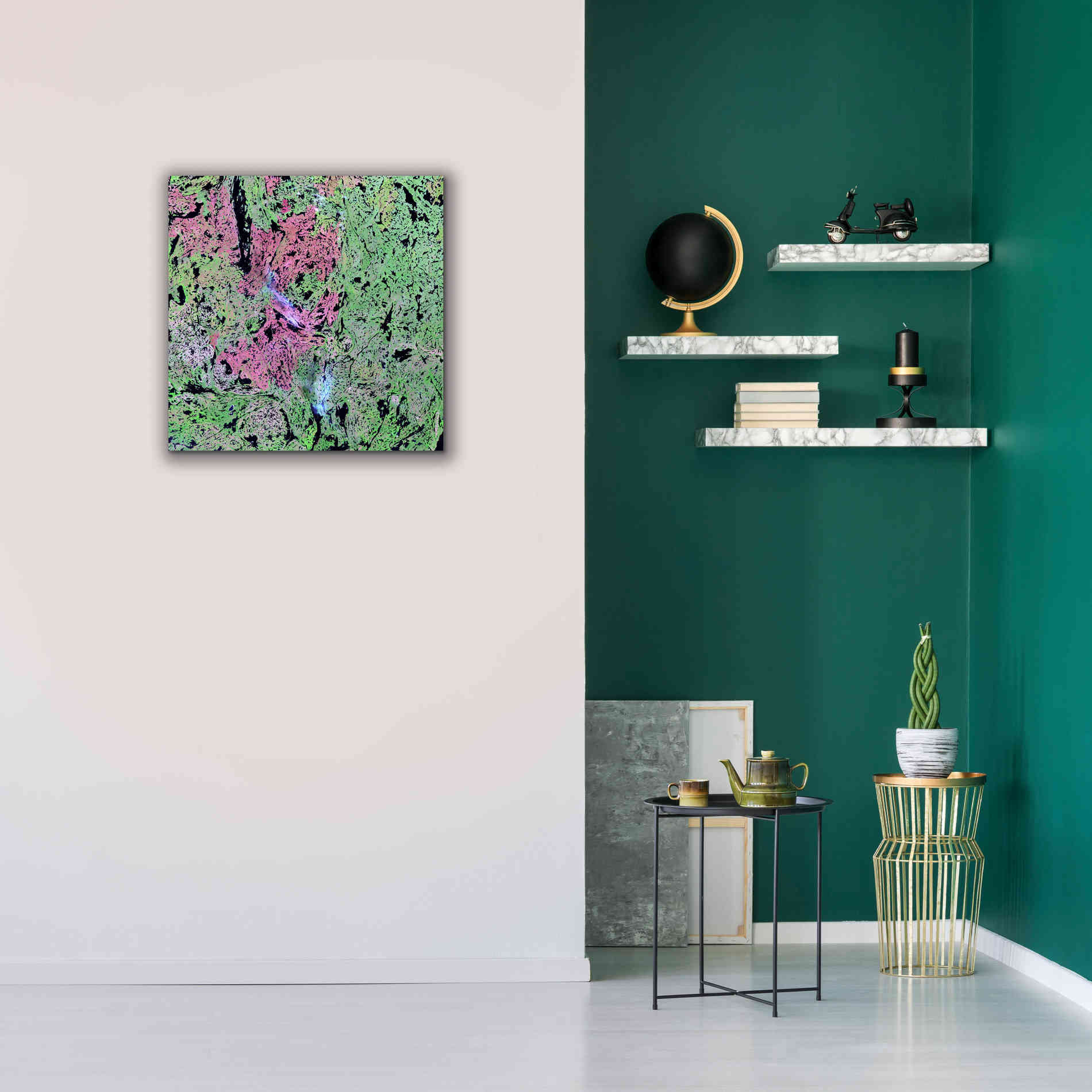 'Earth as Art: Yellowknife Wetlands' Canvas Wall Art,26 x 26