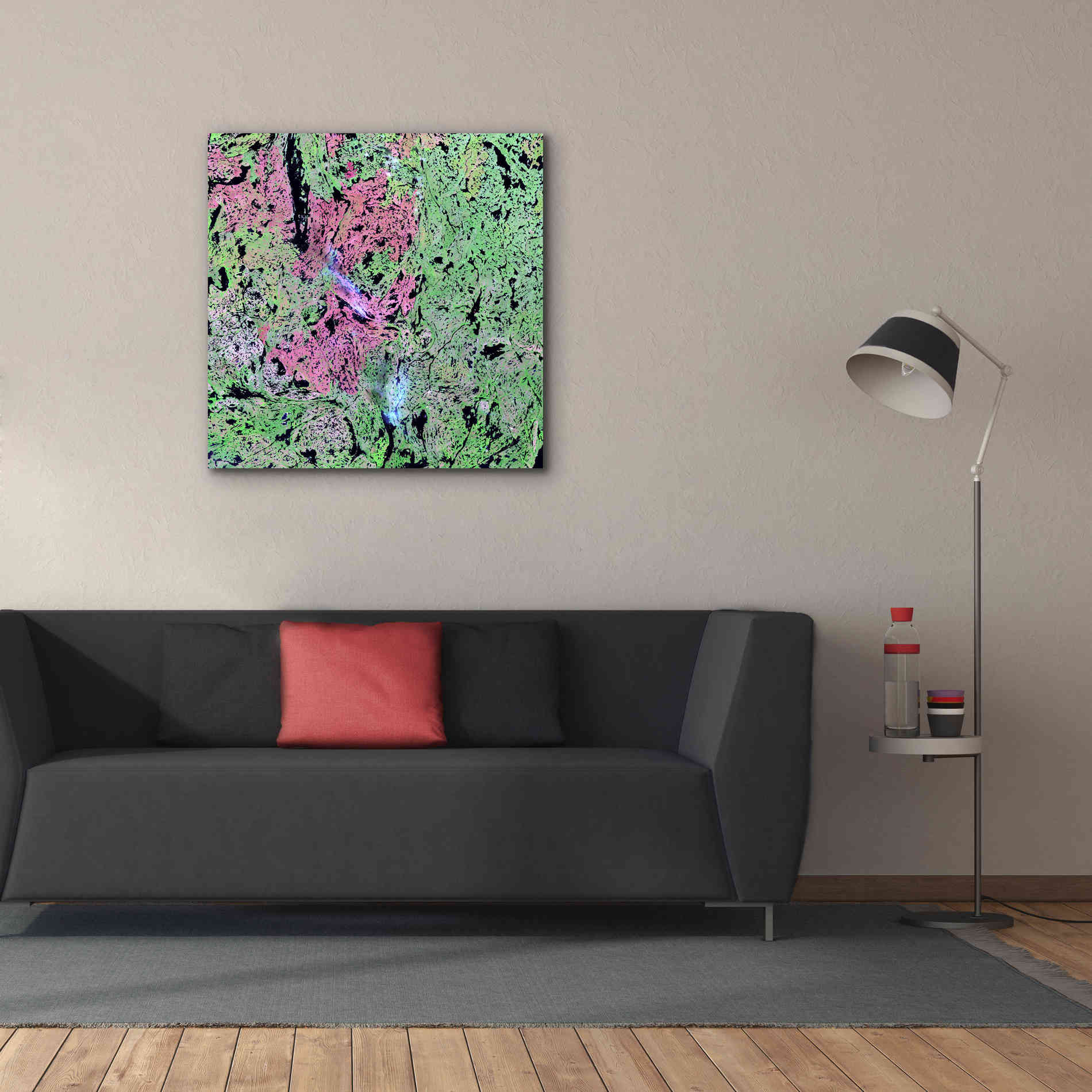 'Earth as Art: Yellowknife Wetlands' Canvas Wall Art,37 x 37