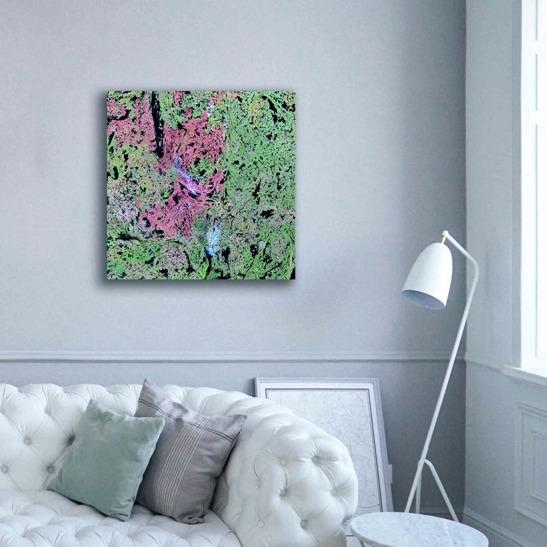 'Earth as Art: Yellowknife Wetlands' Canvas Wall Art,37 x 37