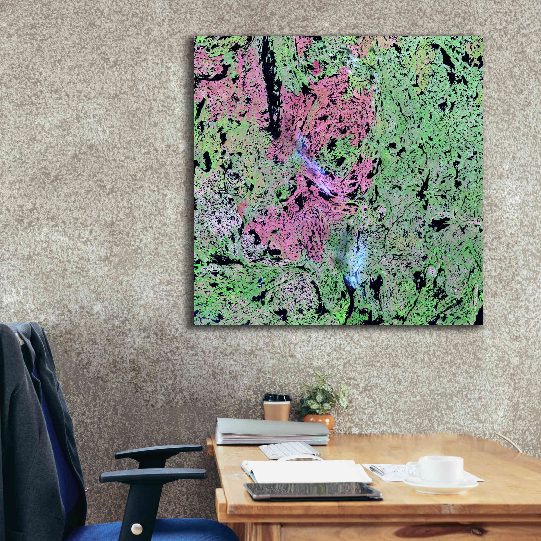 'Earth as Art: Yellowknife Wetlands' Canvas Wall Art,37 x 37