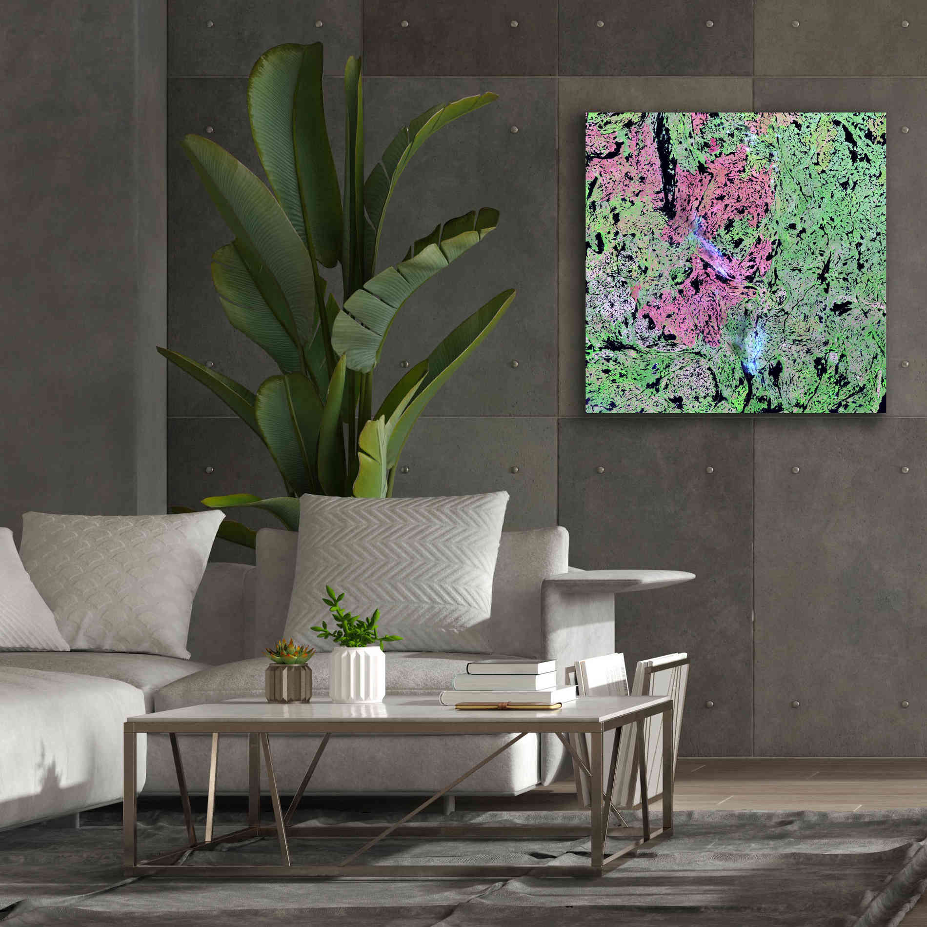'Earth as Art: Yellowknife Wetlands' Canvas Wall Art,37 x 37