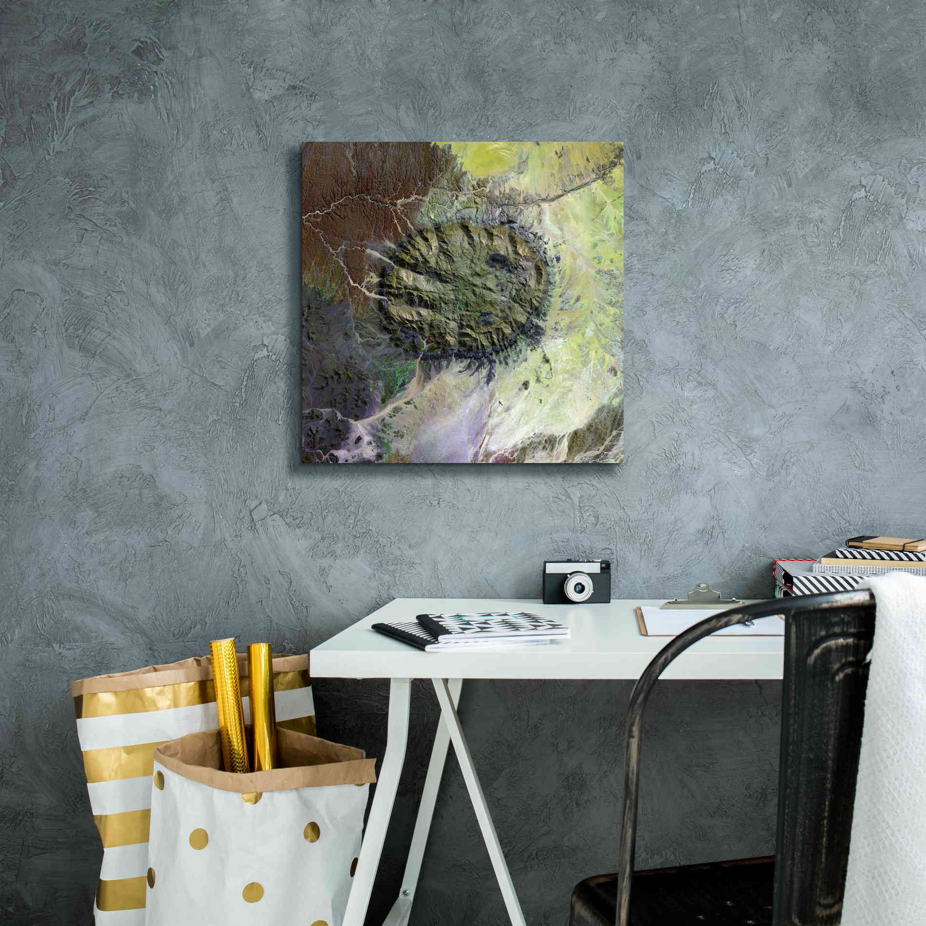 'Earth as Art: Brandberg Massif' Canvas Wall Art,18 x 18
