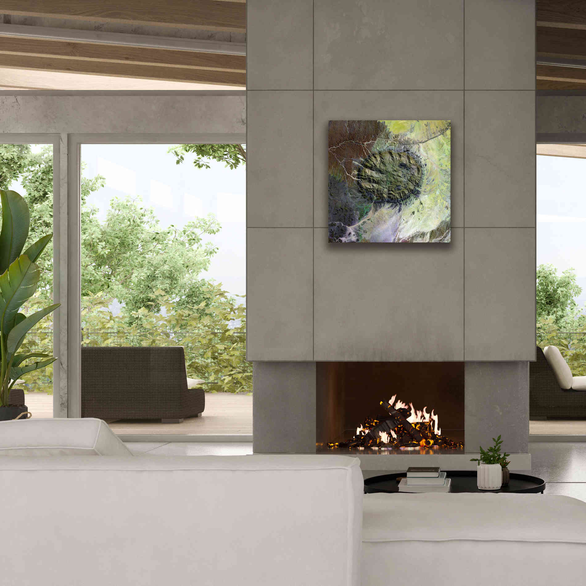 'Earth as Art: Brandberg Massif' Canvas Wall Art,26 x 26